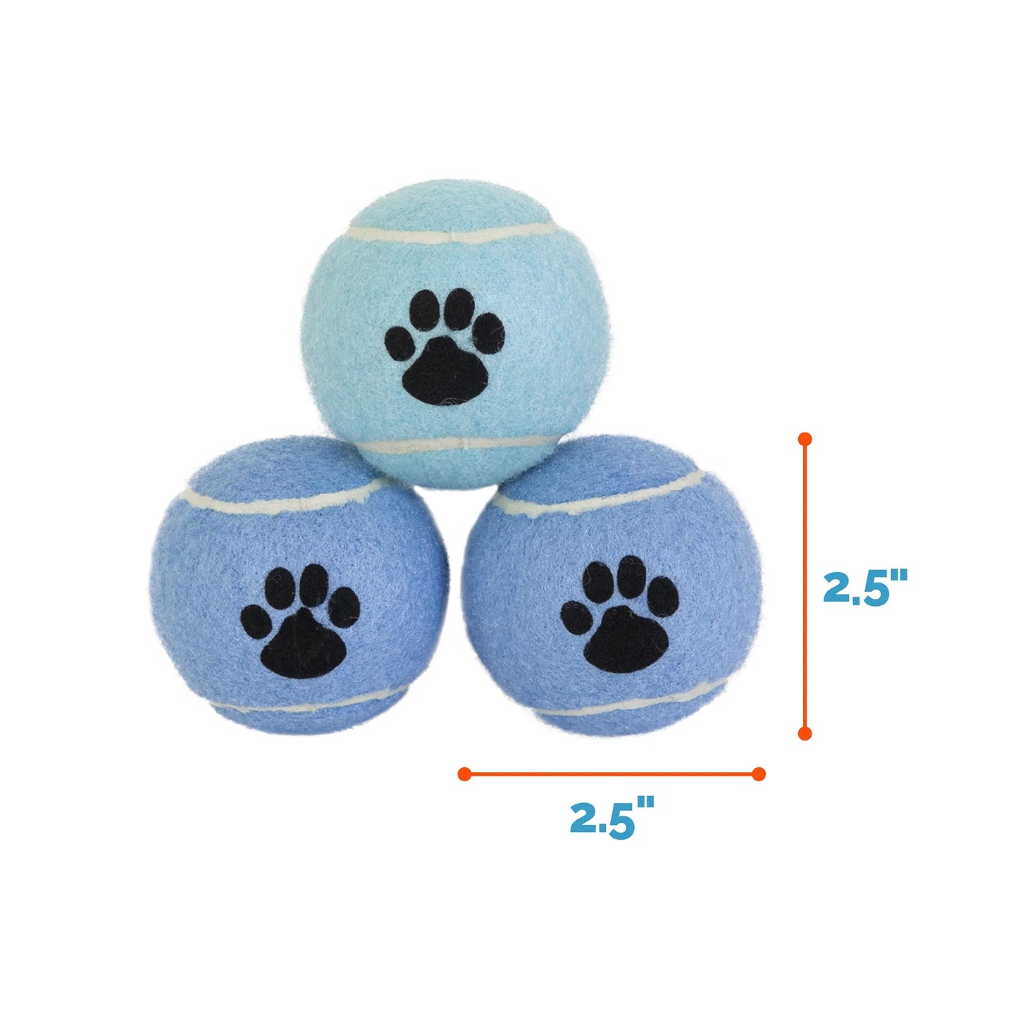 Set of 3 Fetch Balls for Dogs