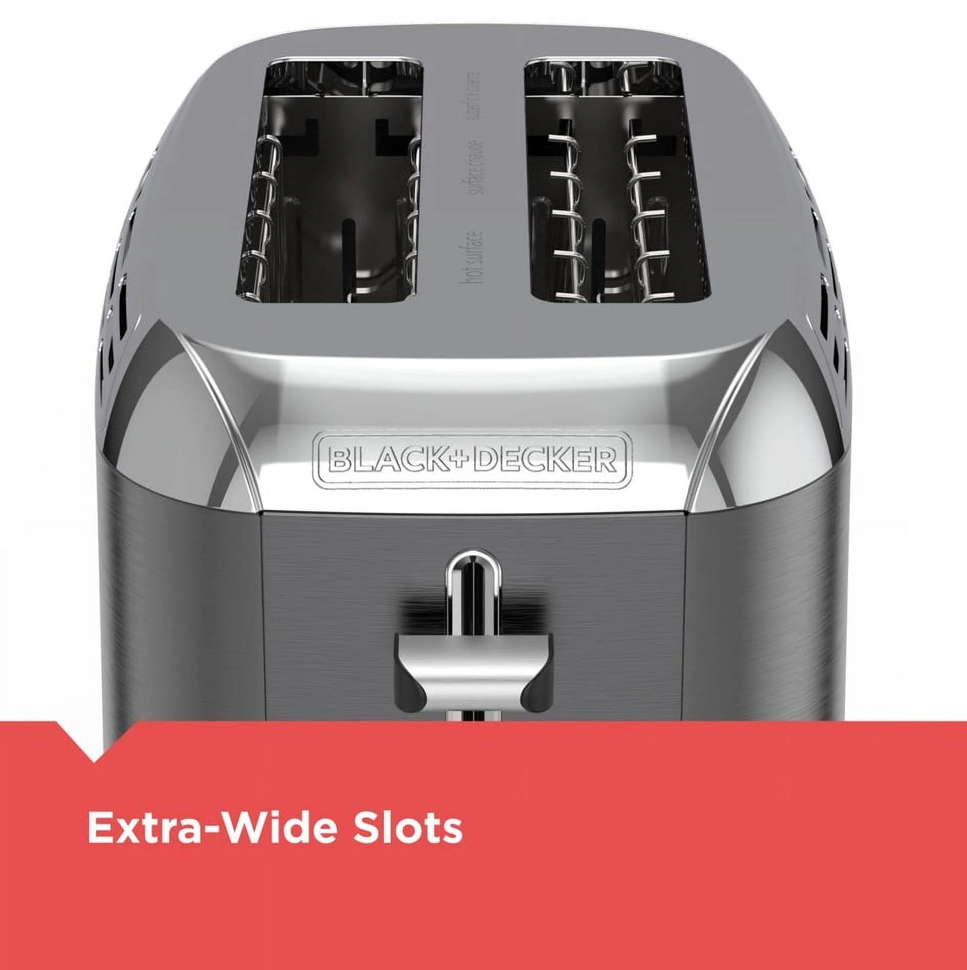 2-Slice Rapid Toaster, Black Stainless Steel with Removable Tray
