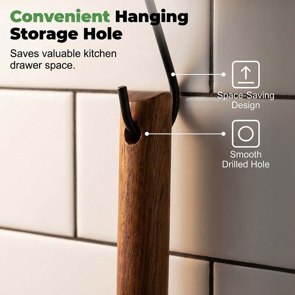 Teak Wood Meat Chopper, 2026 New Wooden Meat Masher Chopper, Ground Beef Masher, Chicken Hamburger Shredder Tool Multipurpose Kitchen Gadgets (1)