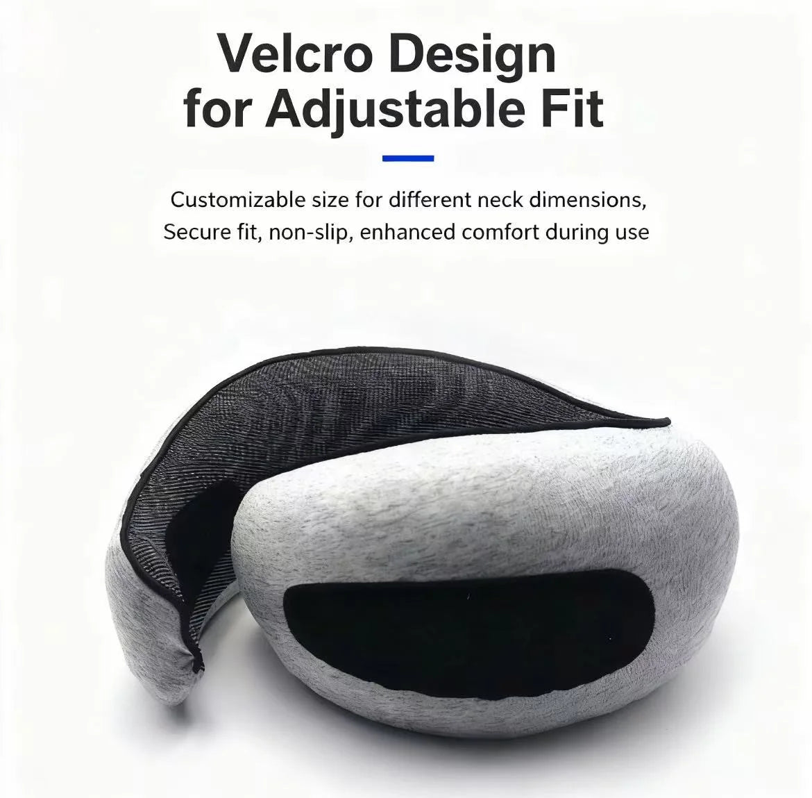 Ergonomic Memory Foam Travel Pillow for Air Travel, Automotive Use, and Office Comfort | Machine Washable Cover with Convenient Carry Bag