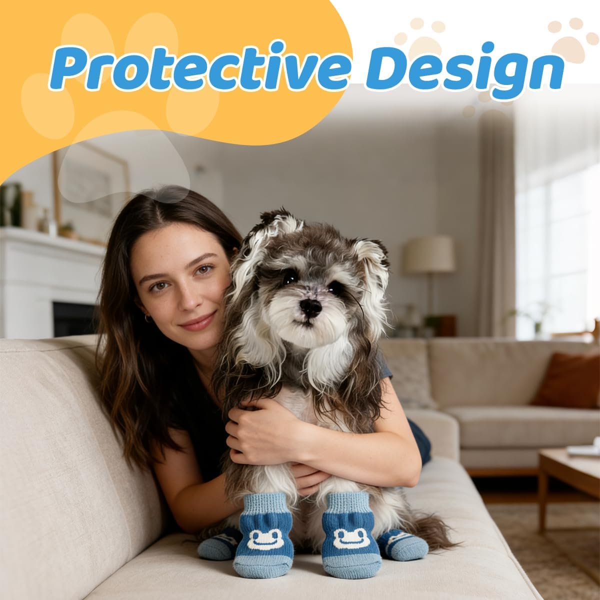 Zansens 24 Pcs Cat Mittens to Prevent Scratching,Breathable Cat Foot Cover,Cats Claw Protector,Non Slip Dog Socks with Nylon Belt for Nail Trimming Bathing