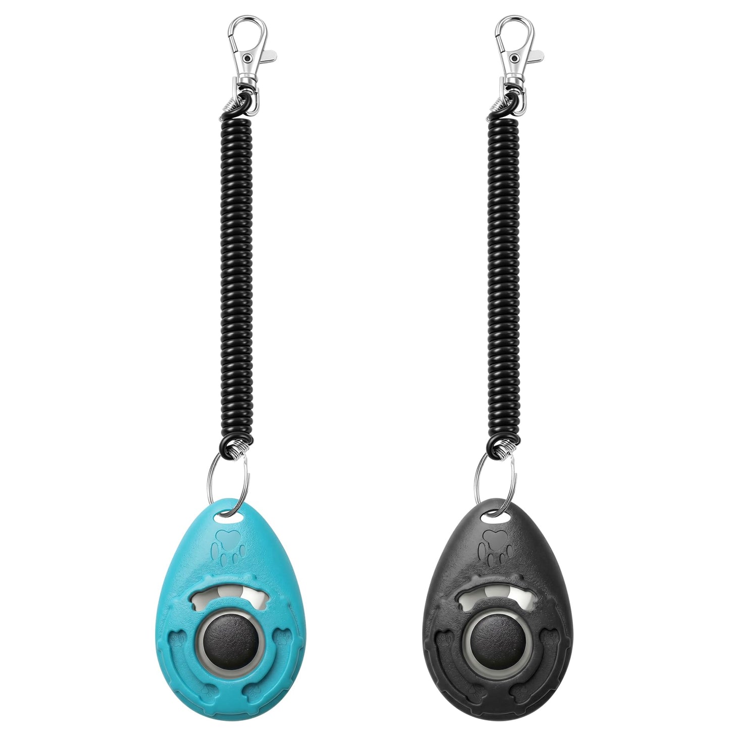 Dog Training Clicker with Sring Wrist and Keyring - Pet Dog Training Clickers for Puppy, Cat, Potty, Bird, Horse, Pet, Trainer Training Tools, Behavior Aids