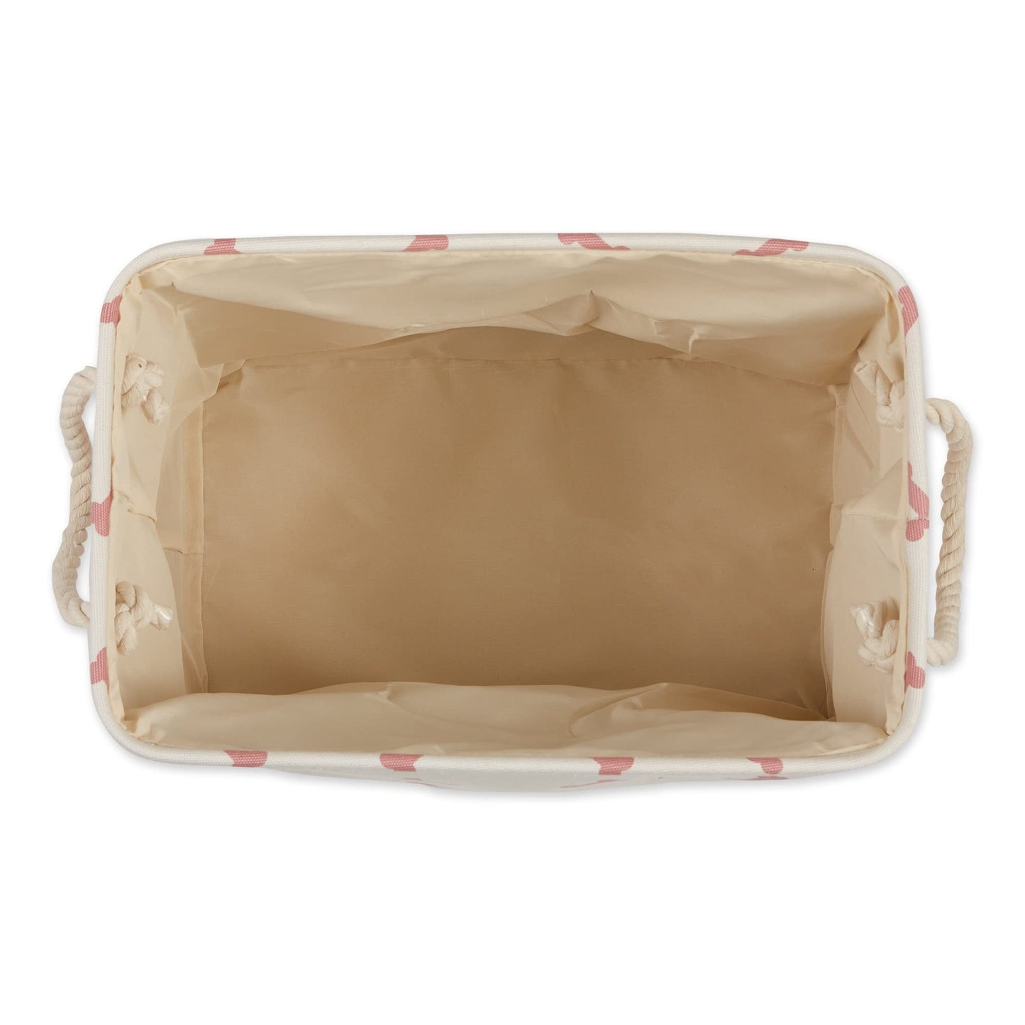 Bone Dry Pet Storage Collection Paw and Bone Print, Small Rectangle, 14x8x9", Rose
