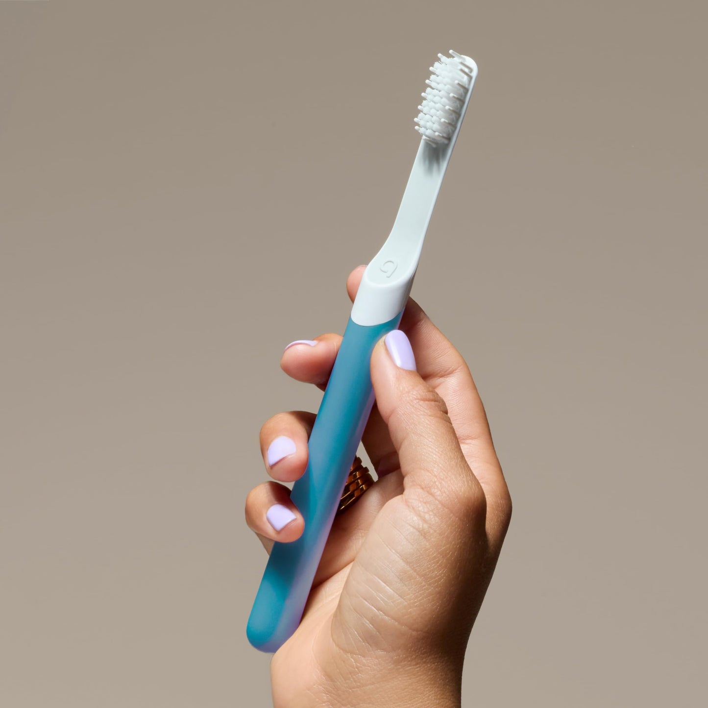 Quip Sonic Electric Toothbrush for Adults with Timer - Includes Travel Case & Replacement Brush Head - 3 Month Battery Life, Plastic Handle - Marine Blue