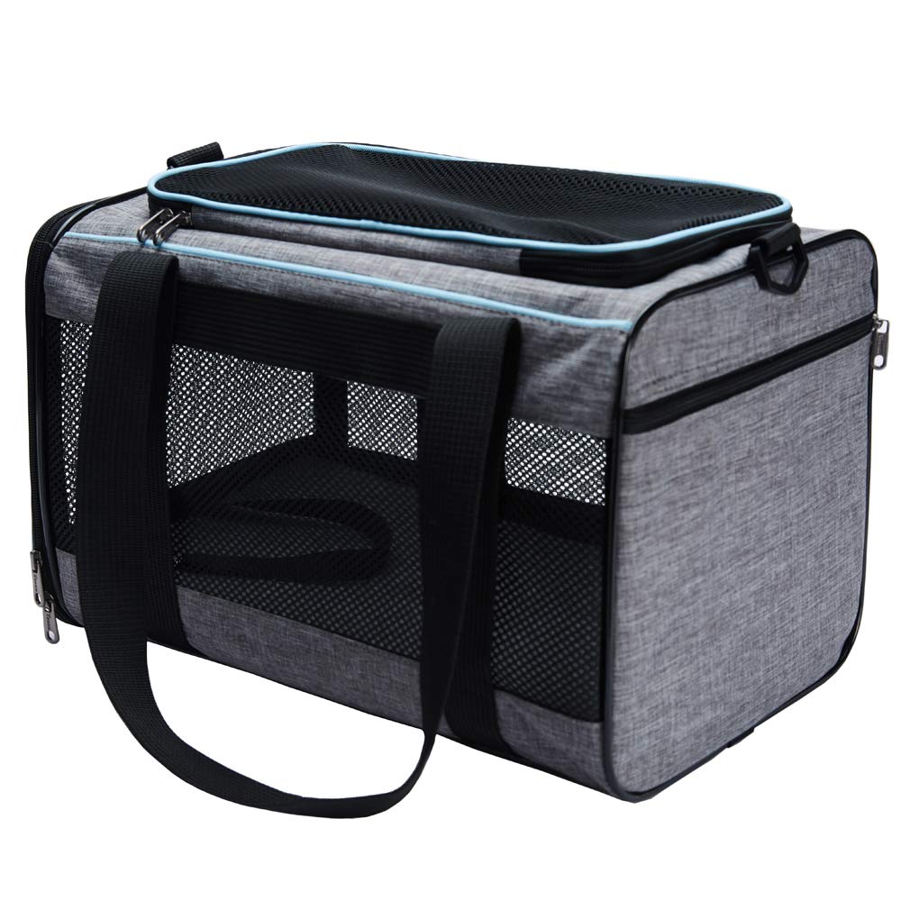 Vceoa 17.5x11x11 Inches Cat, Dog Carrier for Pets Up to 16 Lbs, Soft-Sided Cat Bag Animal Carriers Travel Puppy Carry As a Toy of Fabric Pet Home