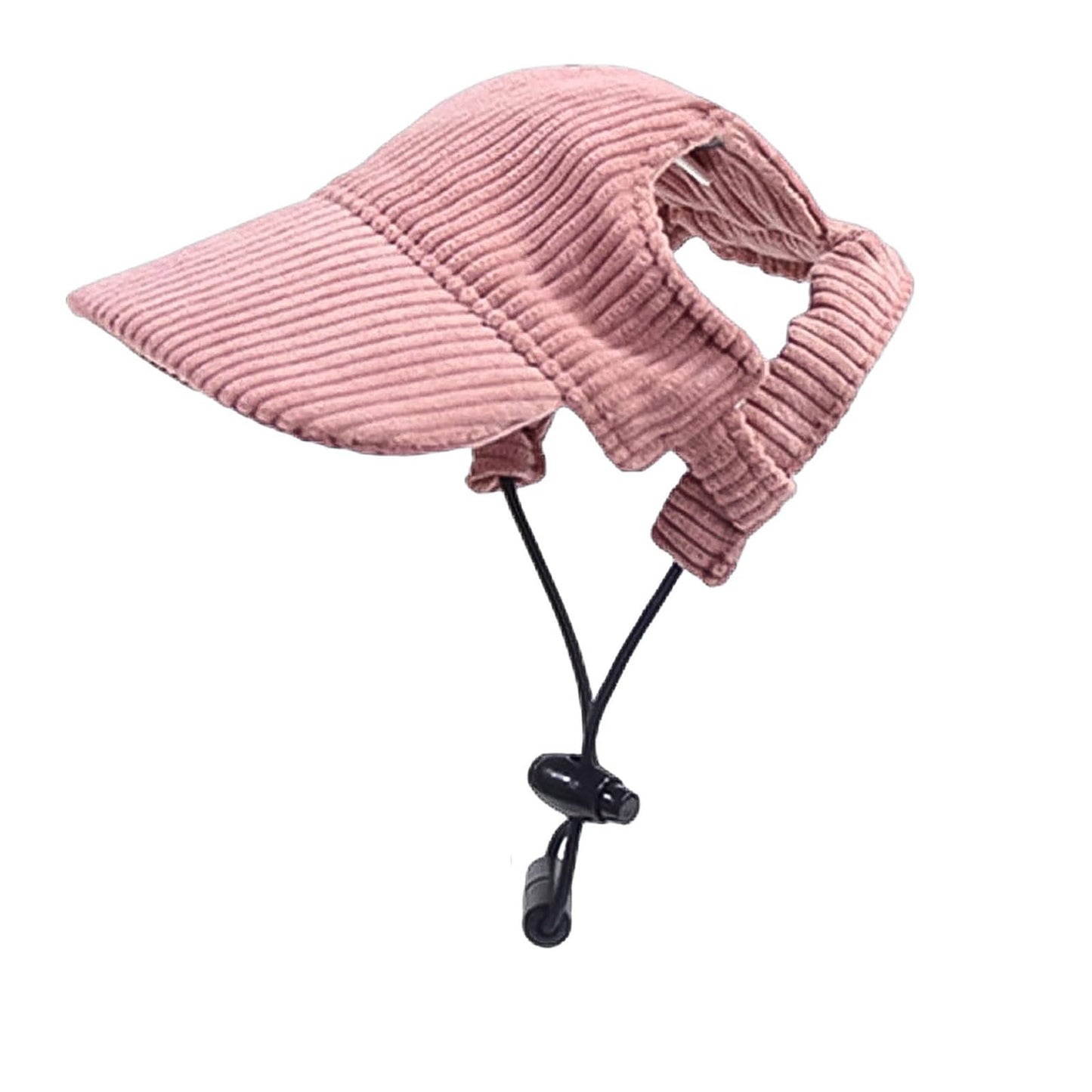 Dog Baseball Cap, Dog Cat Summer Beach Visor Hat with Ear Holes, Adjustable Puppy Sunbonnet Headdress (Pink, X-Large)