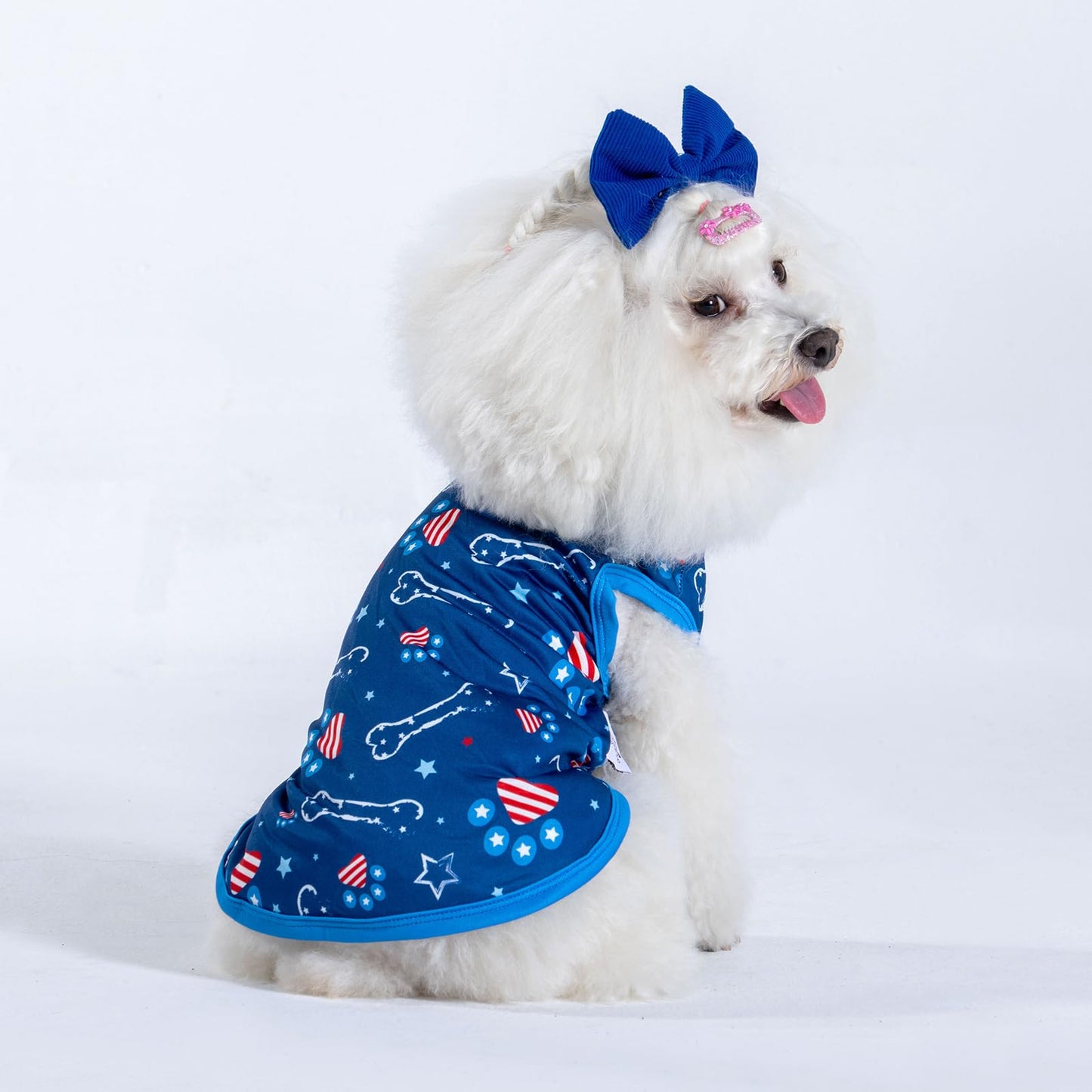 CuteBone Dog Shirts 2-Pack Soft Pet Clothes Breathable Summer Vest for Small Puppy and Stretchy Cat Apparel