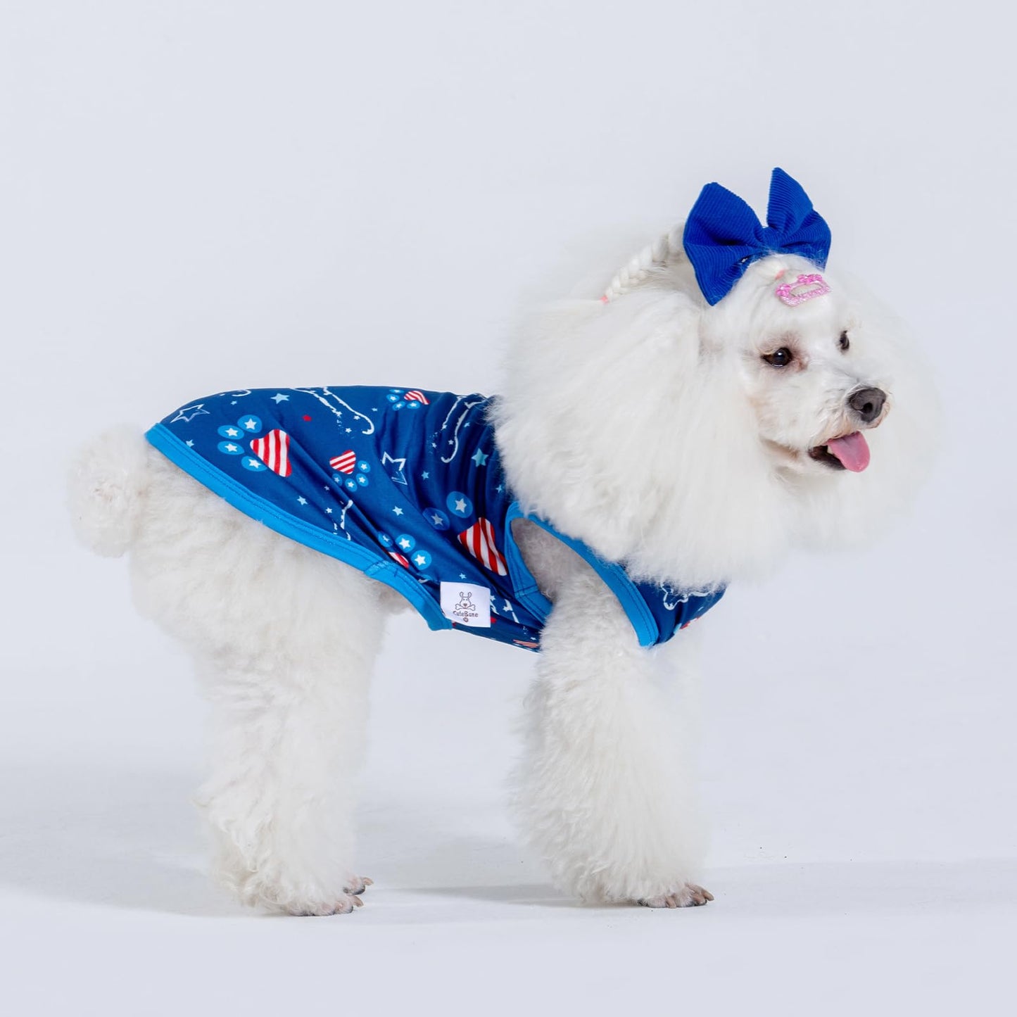 CuteBone Dog Shirts 2-Pack Soft Pet Clothes Breathable Summer Vest for Small Puppy and Stretchy Cat Apparel