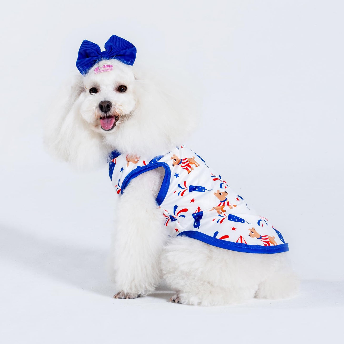 CuteBone Dog Shirts 2-Pack Soft Pet Clothes Breathable Summer Vest for Small Puppy and Stretchy Cat Apparel