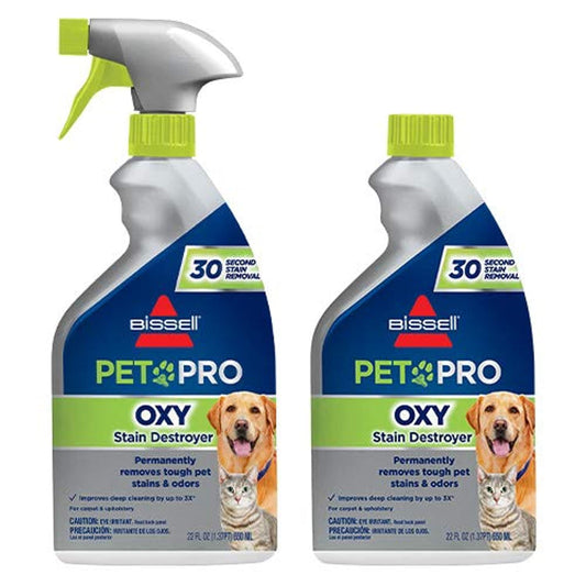 Bissell PET PRO OXY Stain Destroyer for Carpet and Upholstery, 22 oz, 2 pack, 17739