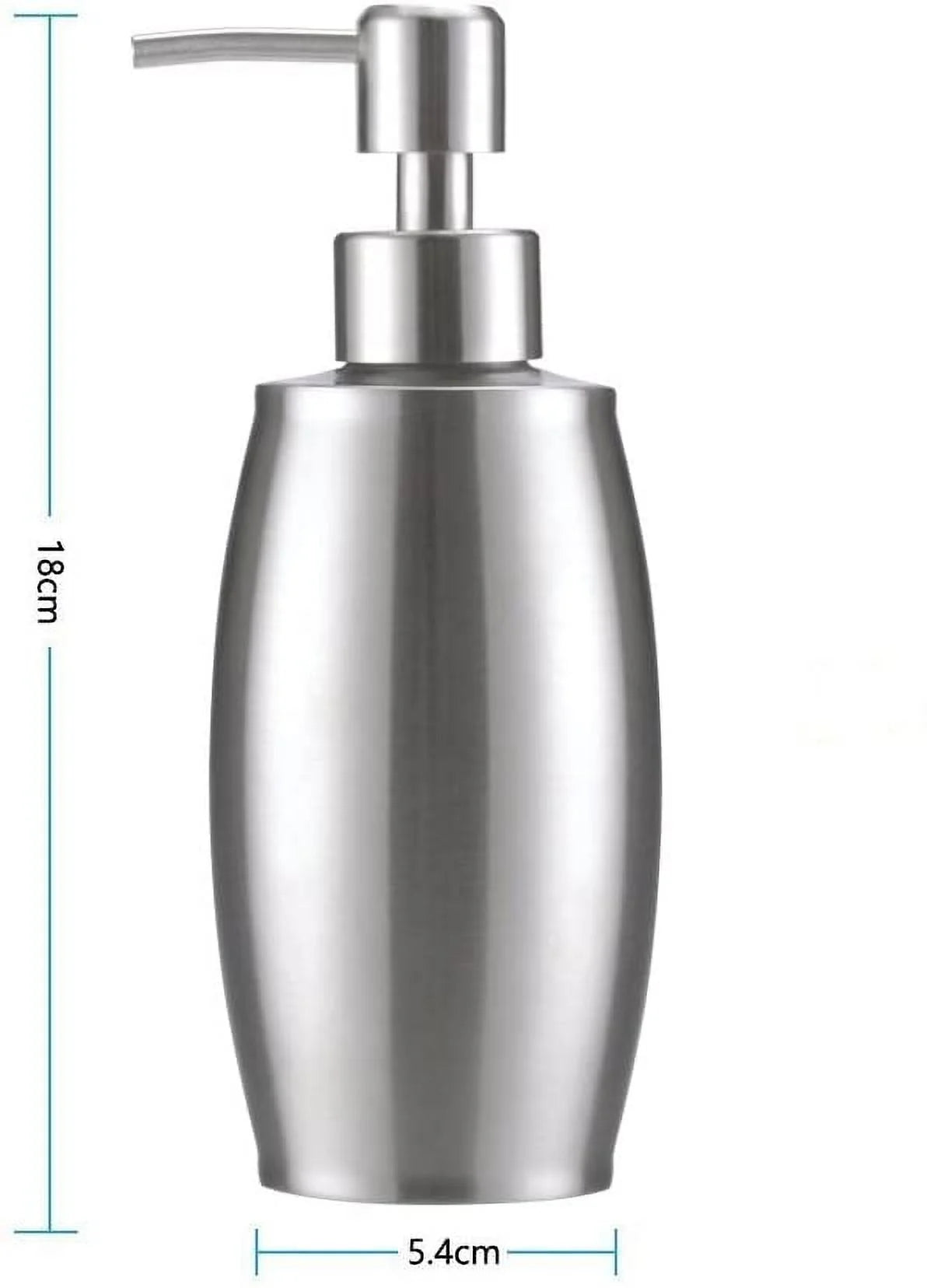 350Ml Refillable Liquid Soap Dispenser with Stainless Steel Pump,Brushed Nickel Soap Dispenser for Bathroom Kitchen Countertop Office