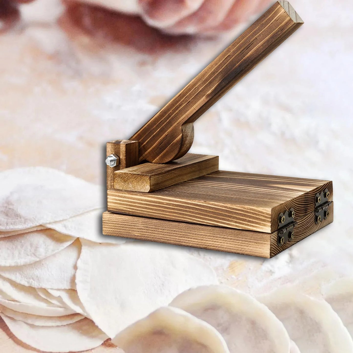 Wooden Tortilla Press Manual Dumpling Maker for Restaurant Household
