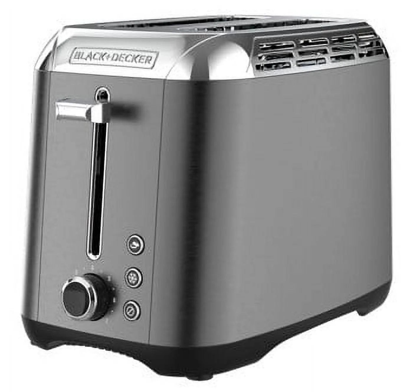 2-Slice Rapid Toaster, Black Stainless Steel with Removable Tray