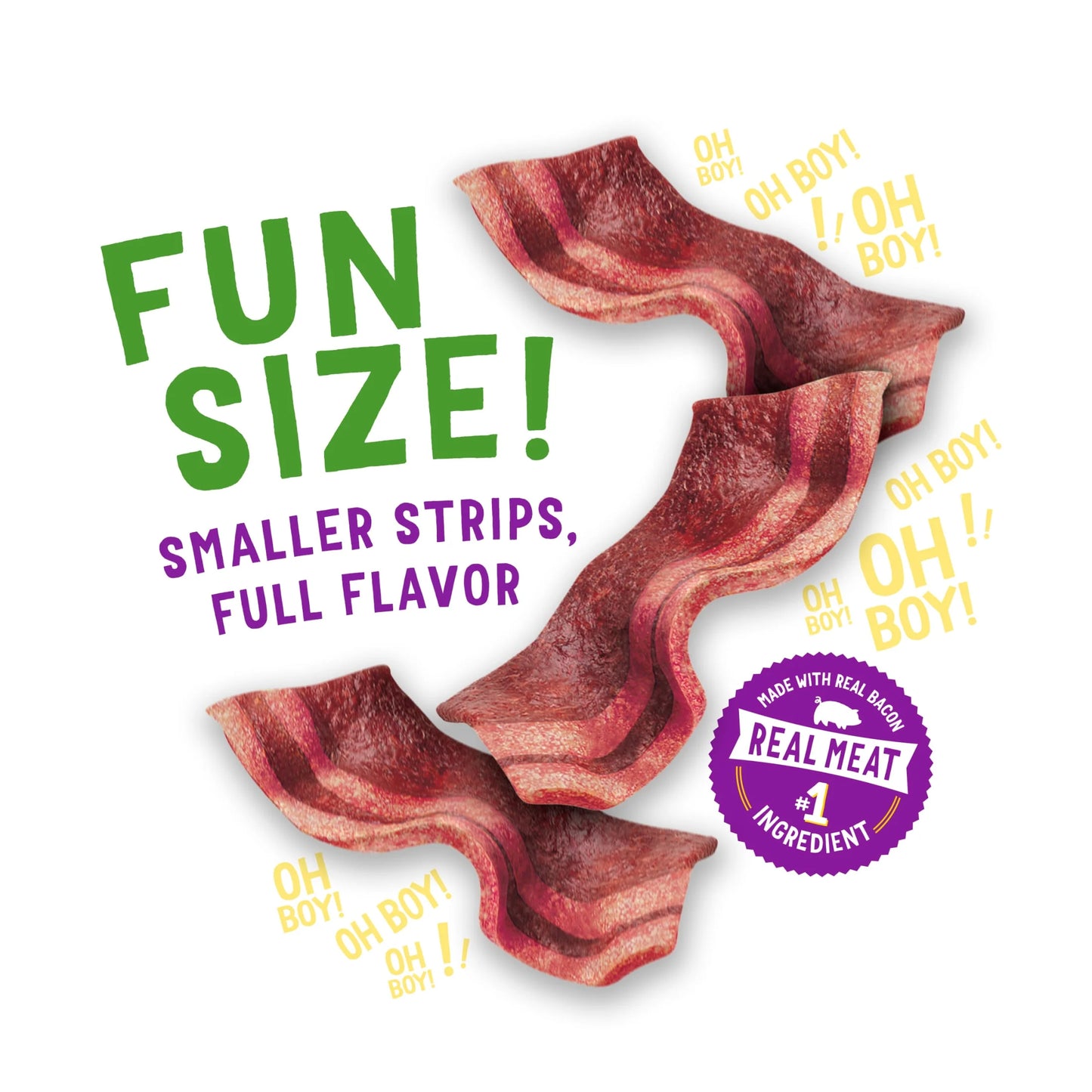 Purina  Strips Original Bacon Flavor Tender Chews for Small Dogs, 6 Oz Pouch