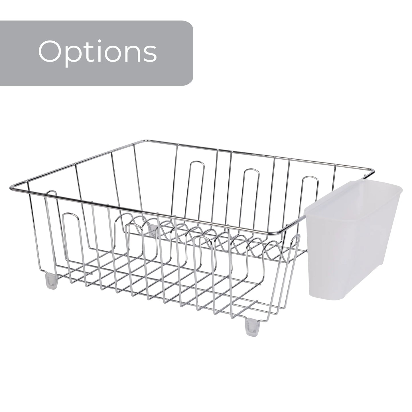 (2 Pack)  Small Wire Dish Rack - Chrome - 14.17" W X 12.64" L X 5.67" H