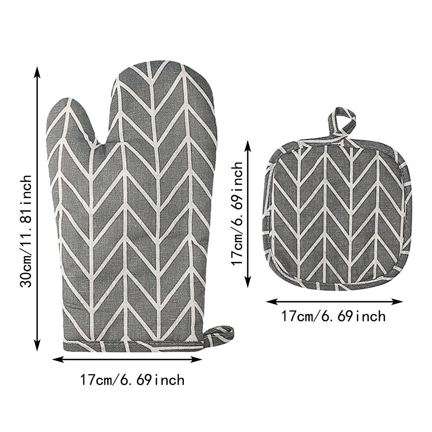 Gloves Clearance Set of 6 Oven Mitts and Pot Holders Kitchen Microwave Mitts Heat Oven Mittens and Oven Hot Mitts Pad for Cooking on Sale Kitchen Grey