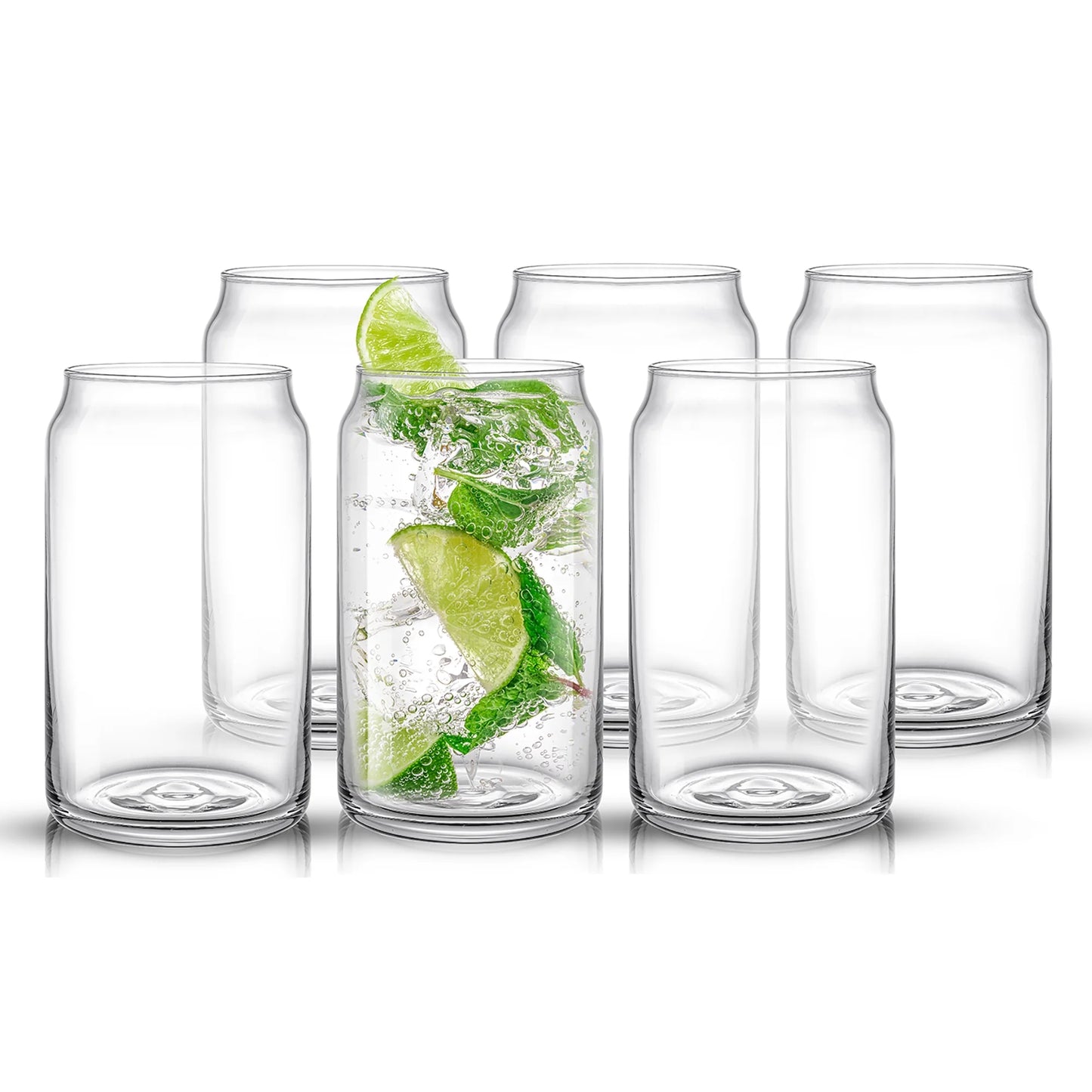 Classic Can Shape Tumbler Drinking Glass - Set of 6, New in Box