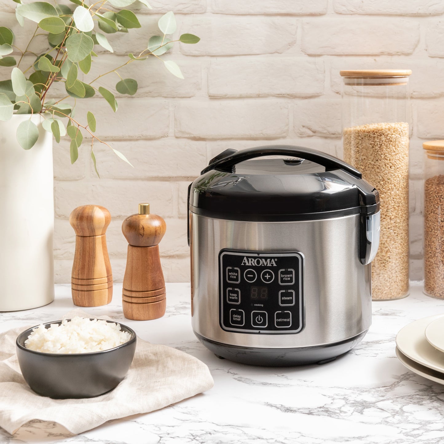 8-Cup Electric Rice Cooker, Granite Coating
