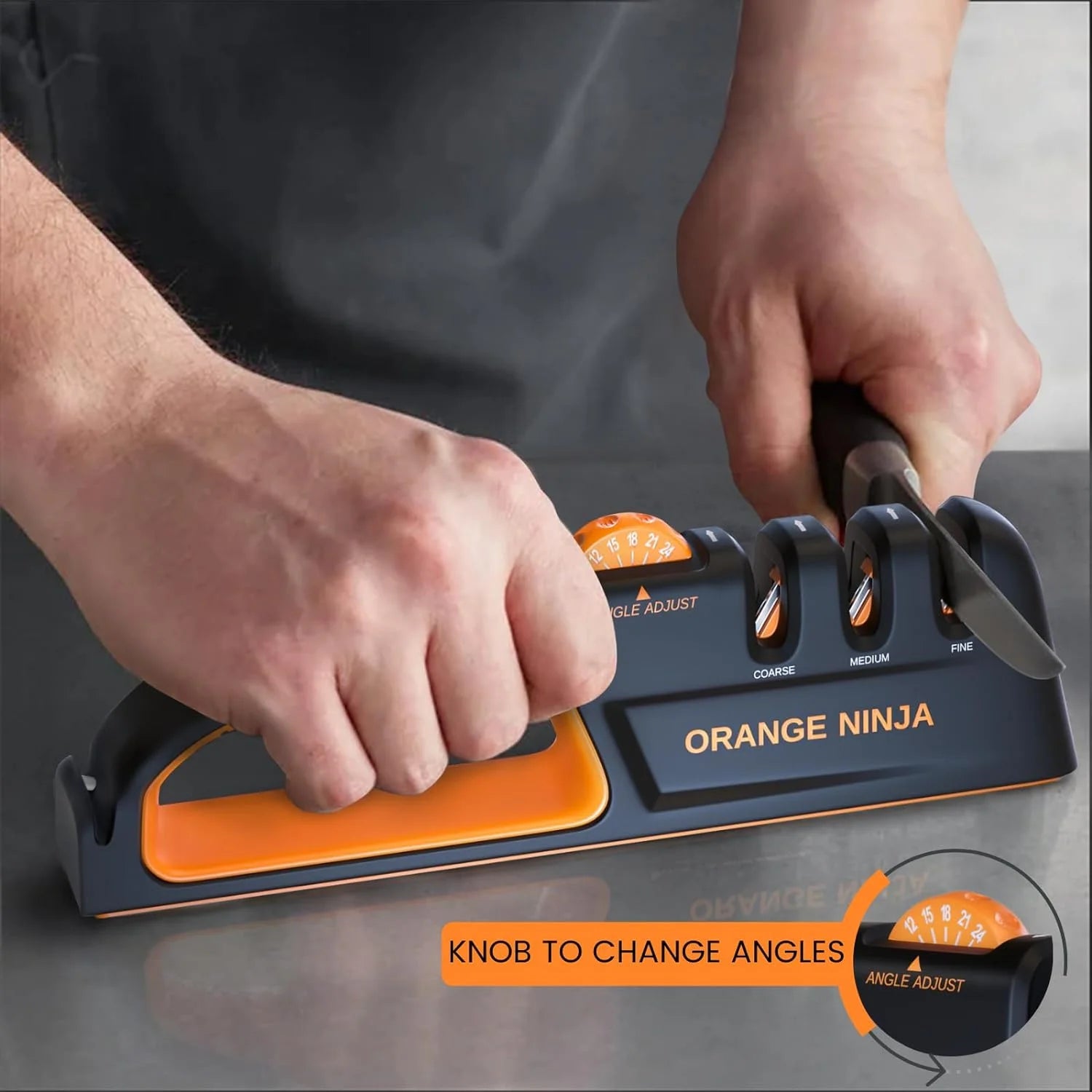 Knife Sharpeners with 5 Adjustable Sharpening Angle for All Knives