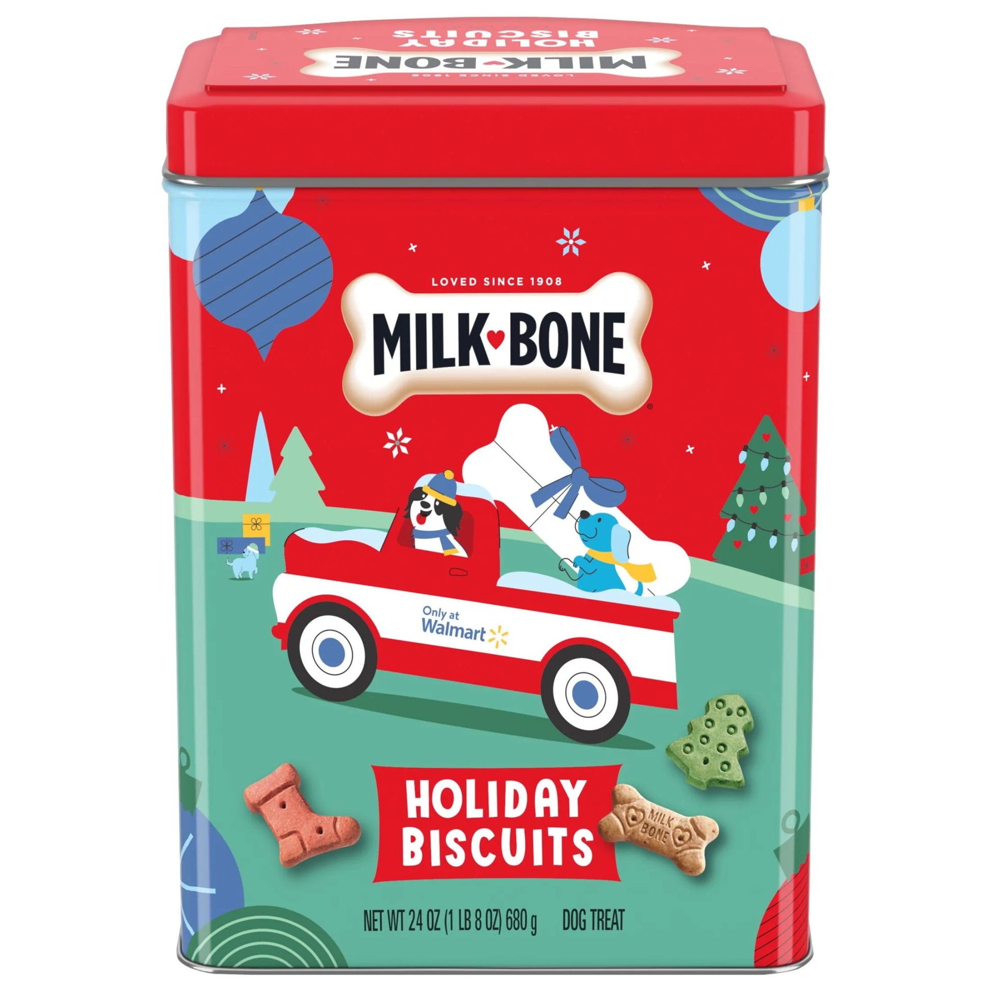 Milk Bone Holiday Dog Biscuits - 24 oz Tin