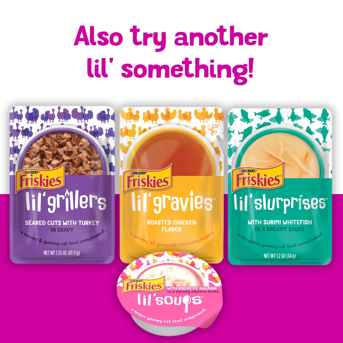 Purina  Lil' Shakes Wet Puree Cat Food Topper, Flavorful Turkey, 1.55 Oz Pouch