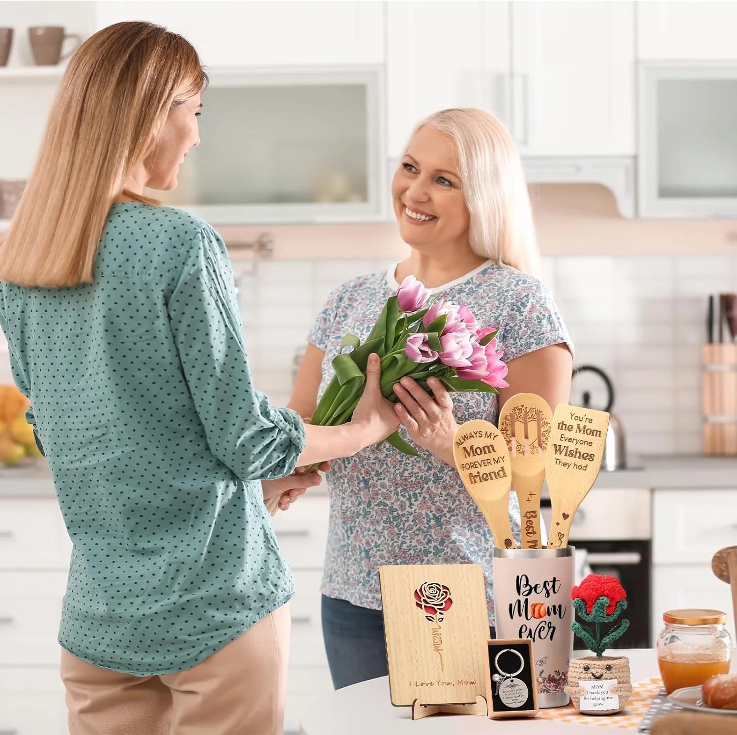 Gifts Basket for Women, Birthday Gifts Care Package for Mom from Son Daughter, Cooking Mother Gift Set, Kitchen Gifts for Mom-Ideal Women Gifts Basket