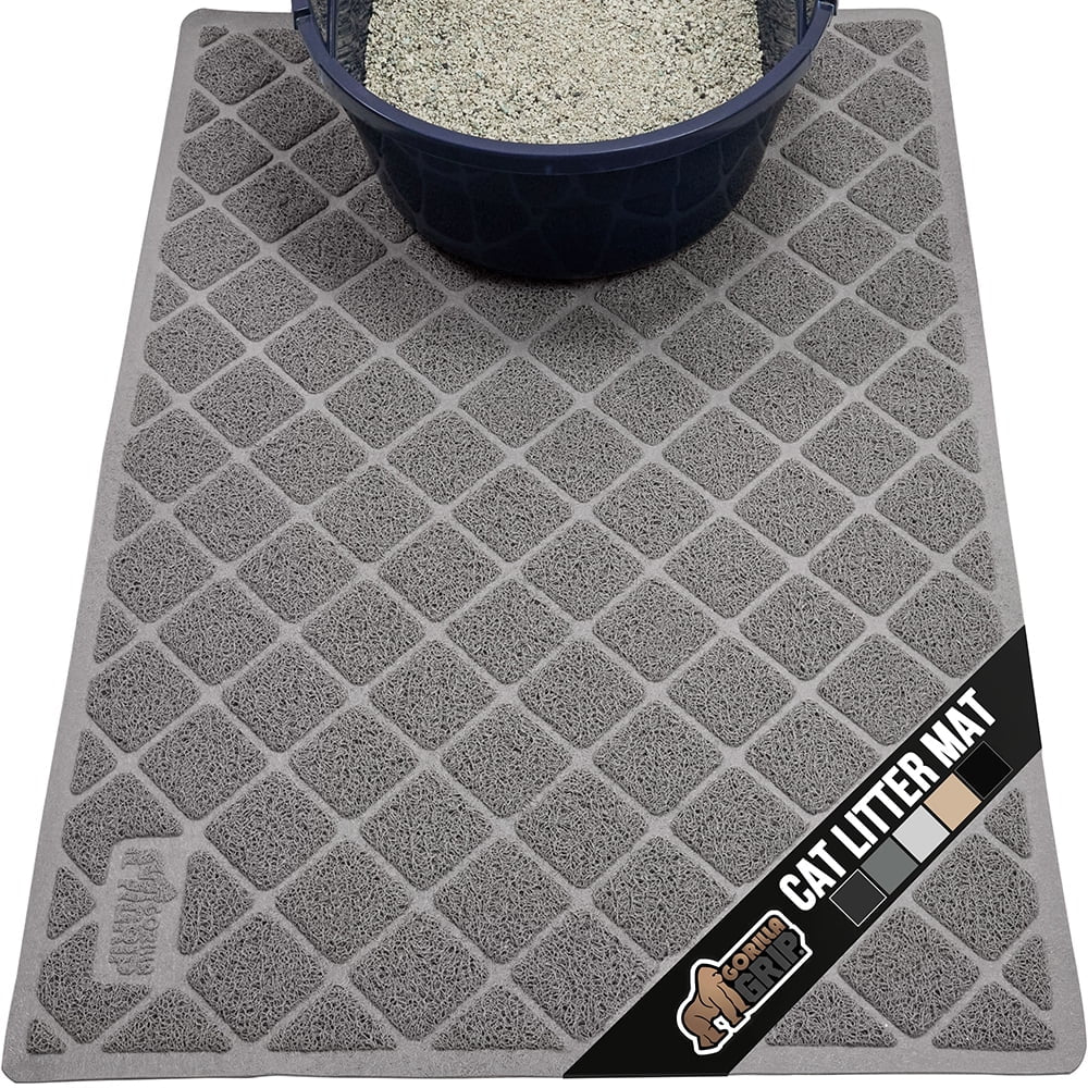 Original Premium Durable Cat Litter Mat, XL Jumbo, No Phthalate, Water Resistant, Traps Litter from Box and Cats, Scatter Control, Mats Soft on Kitty Paws, Easy Clean Mats Ext