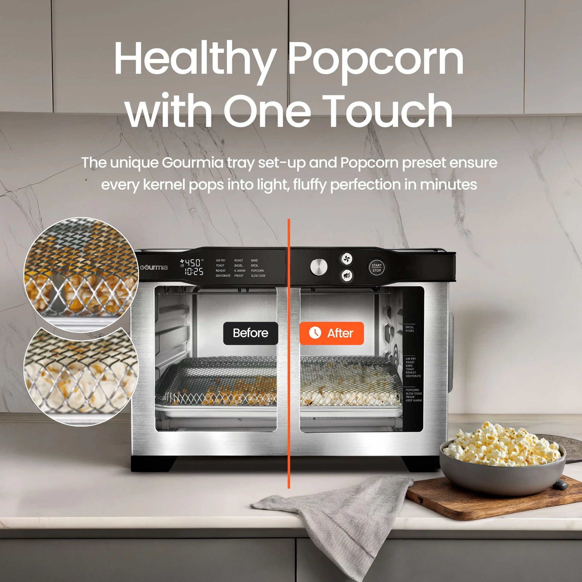 6-Slice Digital French Door Toaster Oven Air Fryer with Integrated Temperature Probe, 24L, Stainless Steel