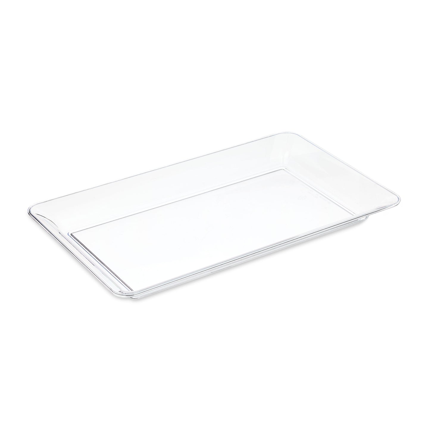 Clear Rectangular Plastic Food Tray, 18", by