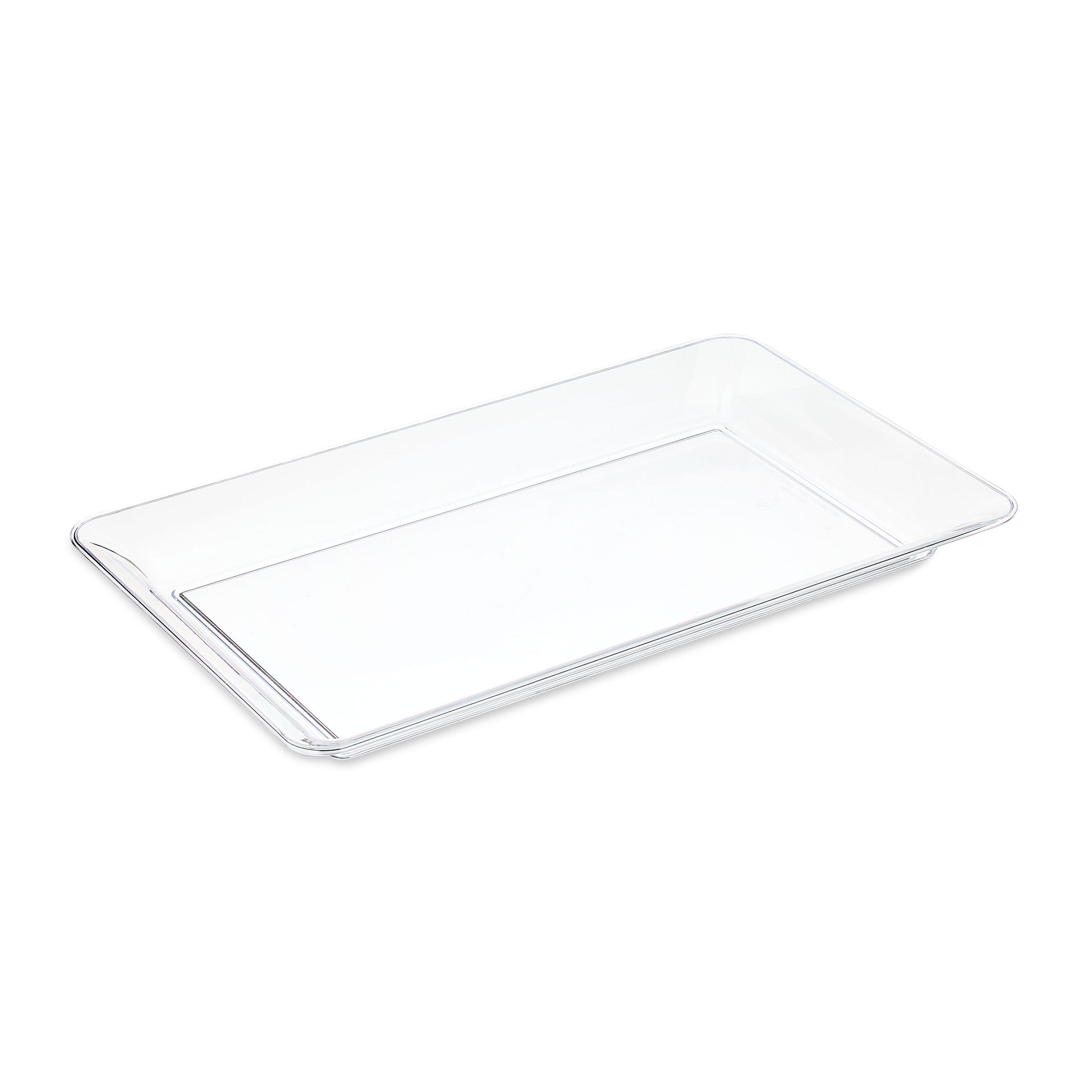 Clear Rectangular Plastic Food Tray, 18", by