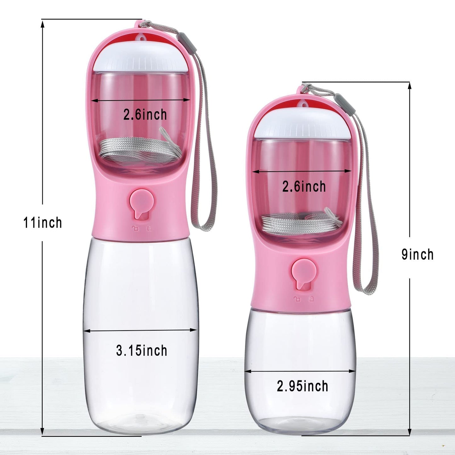 Cibaabo Dog Water Bottle with Food Container, Travel Puppy Water Bowl, Portable Pet Dispenser, Girl Dog Mom Gifts Accessories Stuff Essentials Necessities for Yorkie Chihuahua Cat Walking and Hiking