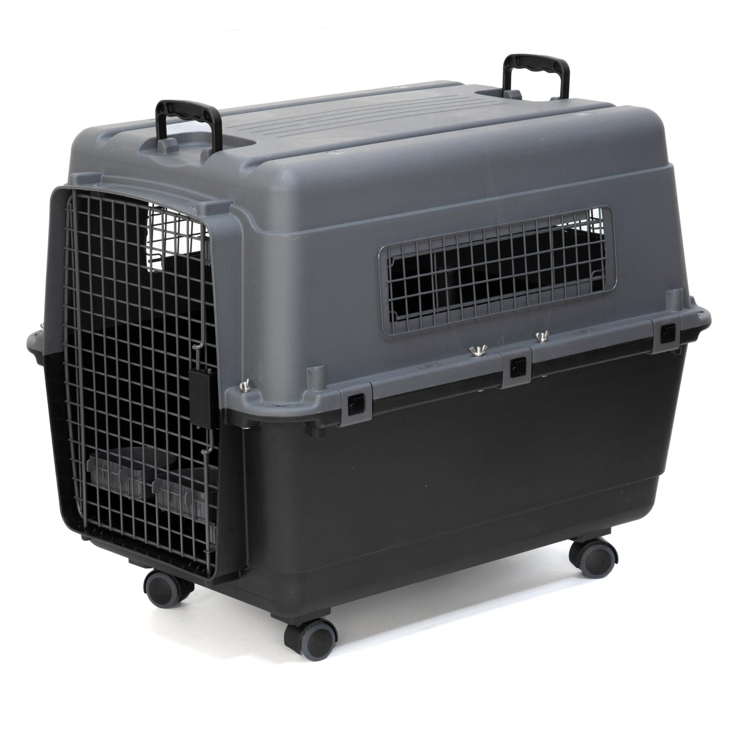 SportPet Designs Plastic Airline Approved Kennels Wire Door Travel Dog Crate, Large