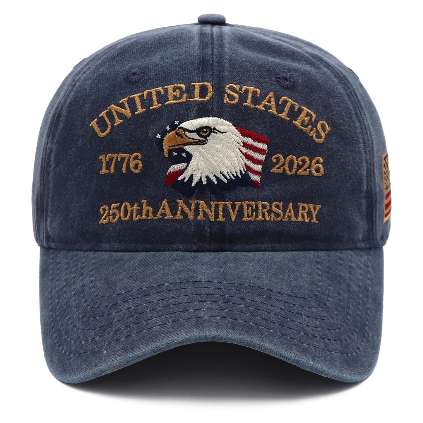 250 Anniversary USA Hat - United States 250th Anniversary Cap,1776-2026 Baseball Cap of Patriotic Hats for Men Women 4th of July Hats Fathers Day Hats for Dad Husband Stepdad Blue