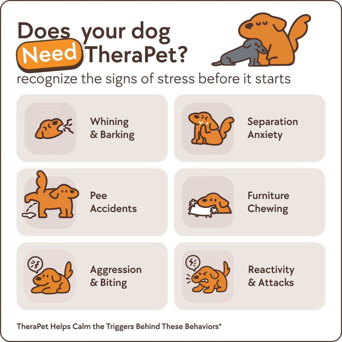 TheraPet MD 60-Day Dog Calming Diffuser Kit - Dog Pheromone Diffuser for Stress, Destructive Behavior, Pee Accidents, Separation Anxiety, Barking, Aggression & Chewing - 60-Day Refills Included