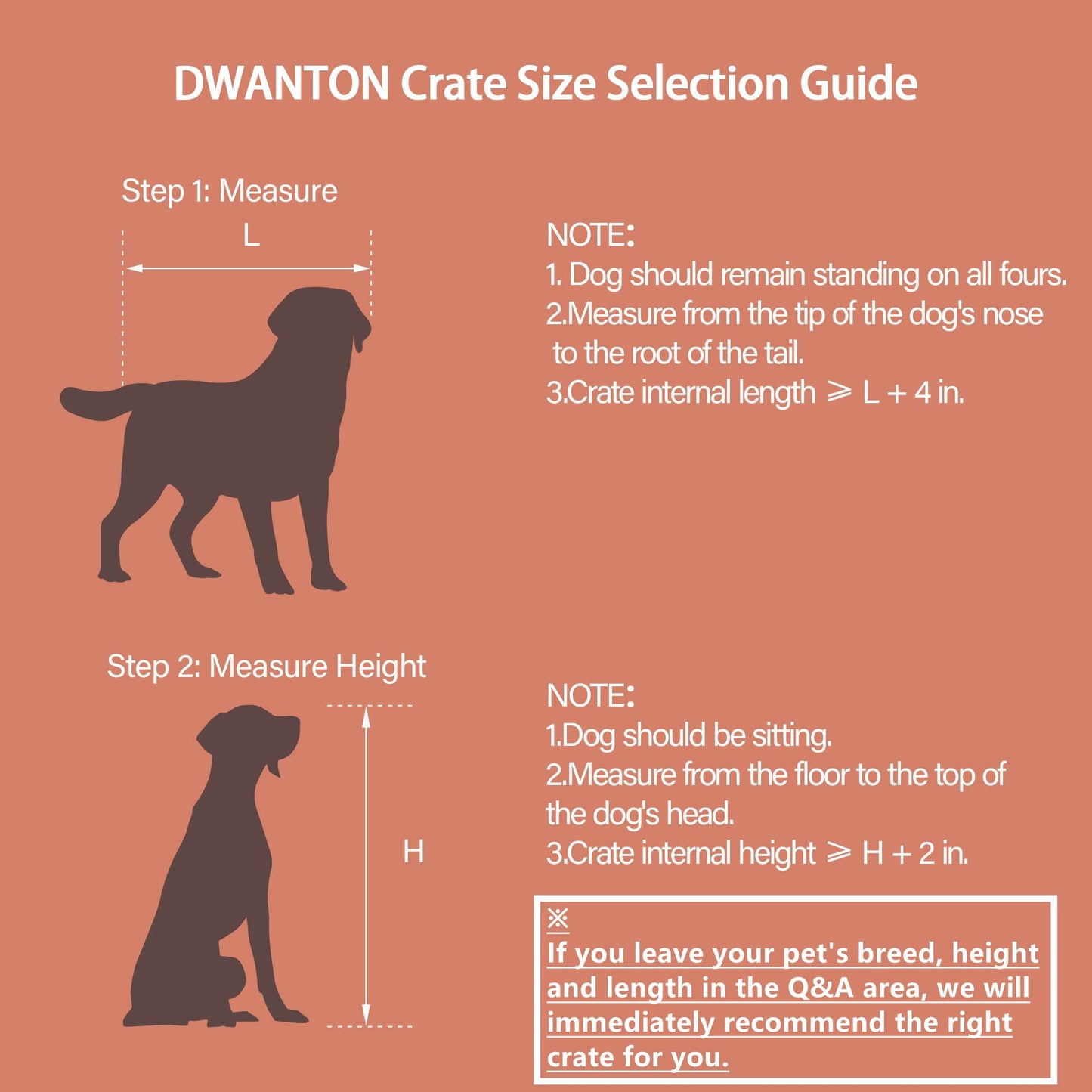 DWANTON Dog Crate Furniture with Cushion, Wooden Kennel Table with Double Doors, Indoor Dog House, Small/Medium/Large/Extra Large Size, 27.2" L, Rustic Brown