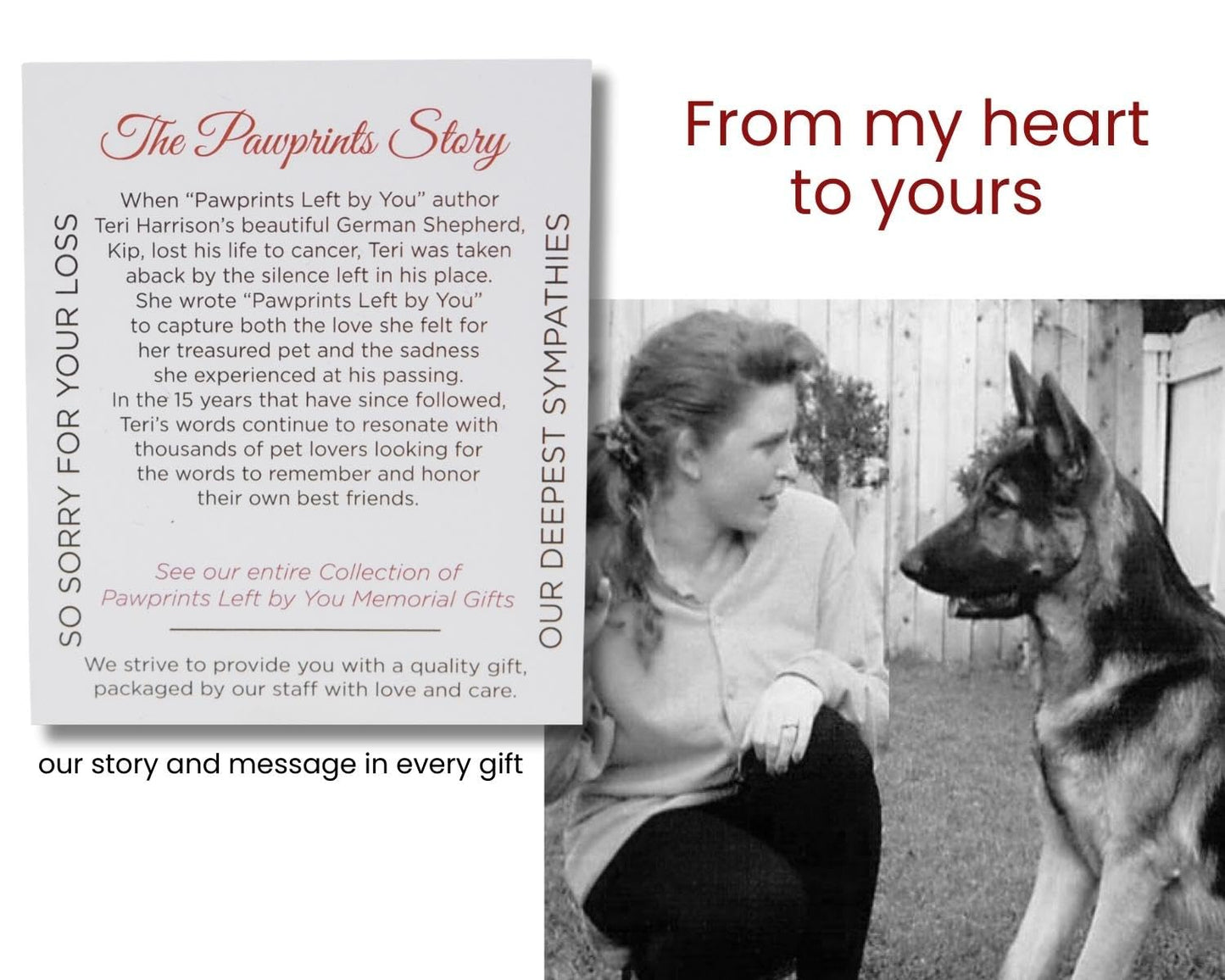 Pet Memorial Wind Chime - 18" Metal Casted Pawprint Wind Chime - A Beautiful Remembrance Gift for a Grieving Pet Owner - Includes Pawprints Left by You Poem Card