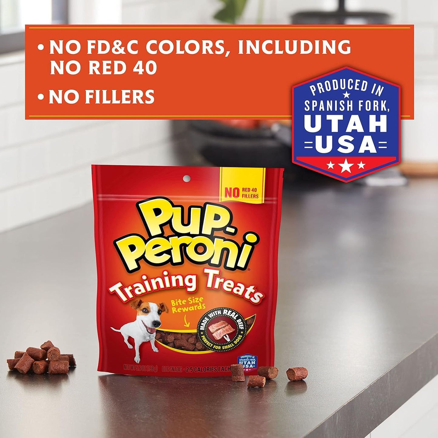 Pup-Peroni Training Dog Treats, Original Beef Flavor, 5.6 Ounce (Pack of 8), Made with Real Beef, Bite Size Rewards