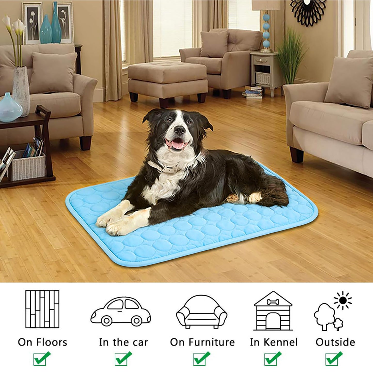 Dog Cooling Mat, Upgraded Arc-Chill Cooling Mat for Dogs Q-Max>0.4, Washable Dog Cooling Pad, Non-Slip Portable Cooling Pad for Dogs, Self-Cooling Bed for Small Medium Large Dogs Cats Indoor Outdoor