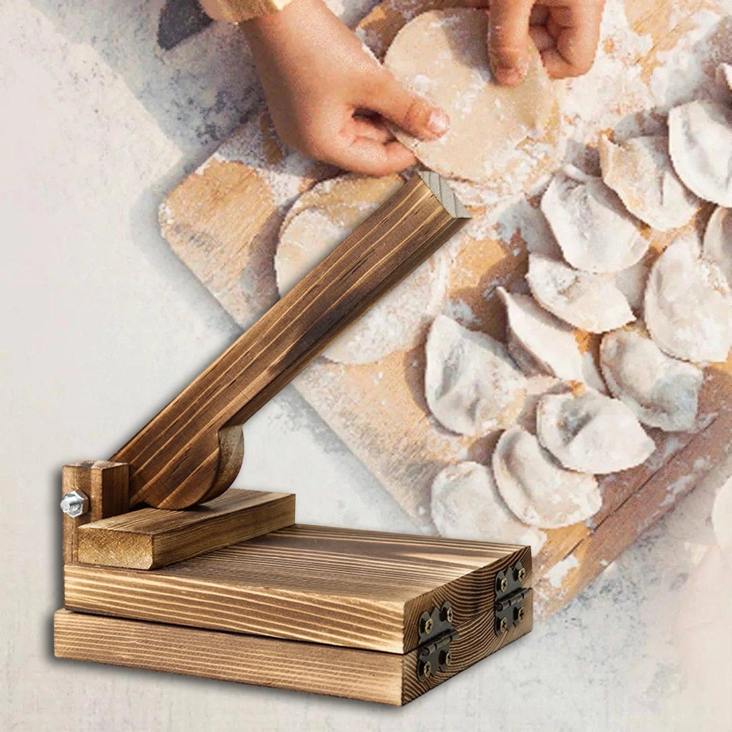 Wooden Tortilla Press Manual Dumpling Maker for Restaurant Household