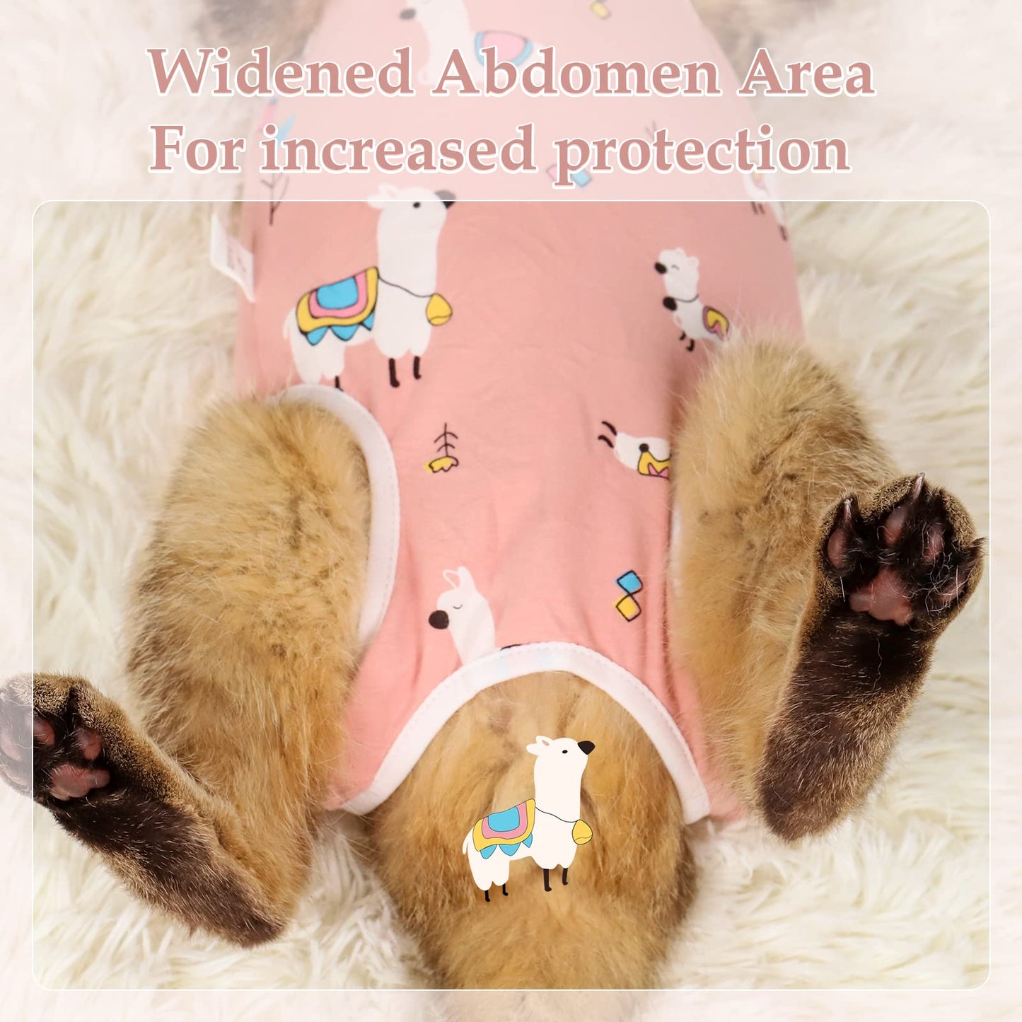 ANWA 2 Pack Cat Recovery Suit - Breathable Cat Onesie for Cats After Surgery Female, Kitten Surgery Recovery Suit Female Abdominal Wounds