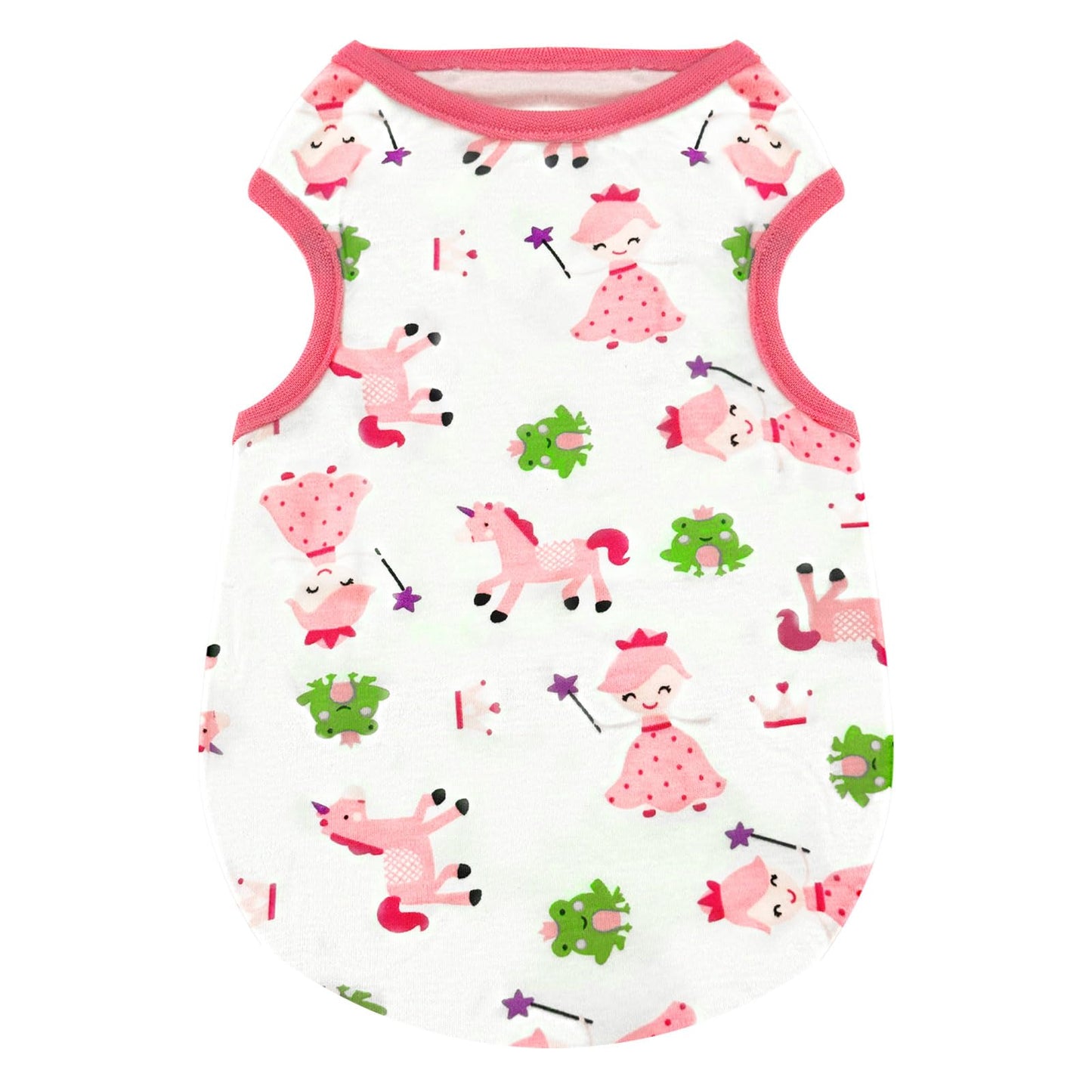 PETCARE Cute Cartoon Cat Shirts for Cats Only Soft Cotton Tshirts Pink Pony Cat Clothes for Cats Only Female Male Small Breeds Pet Pajamas Sleeveless Pet Tank Top Spring Summer Kitten Clothes