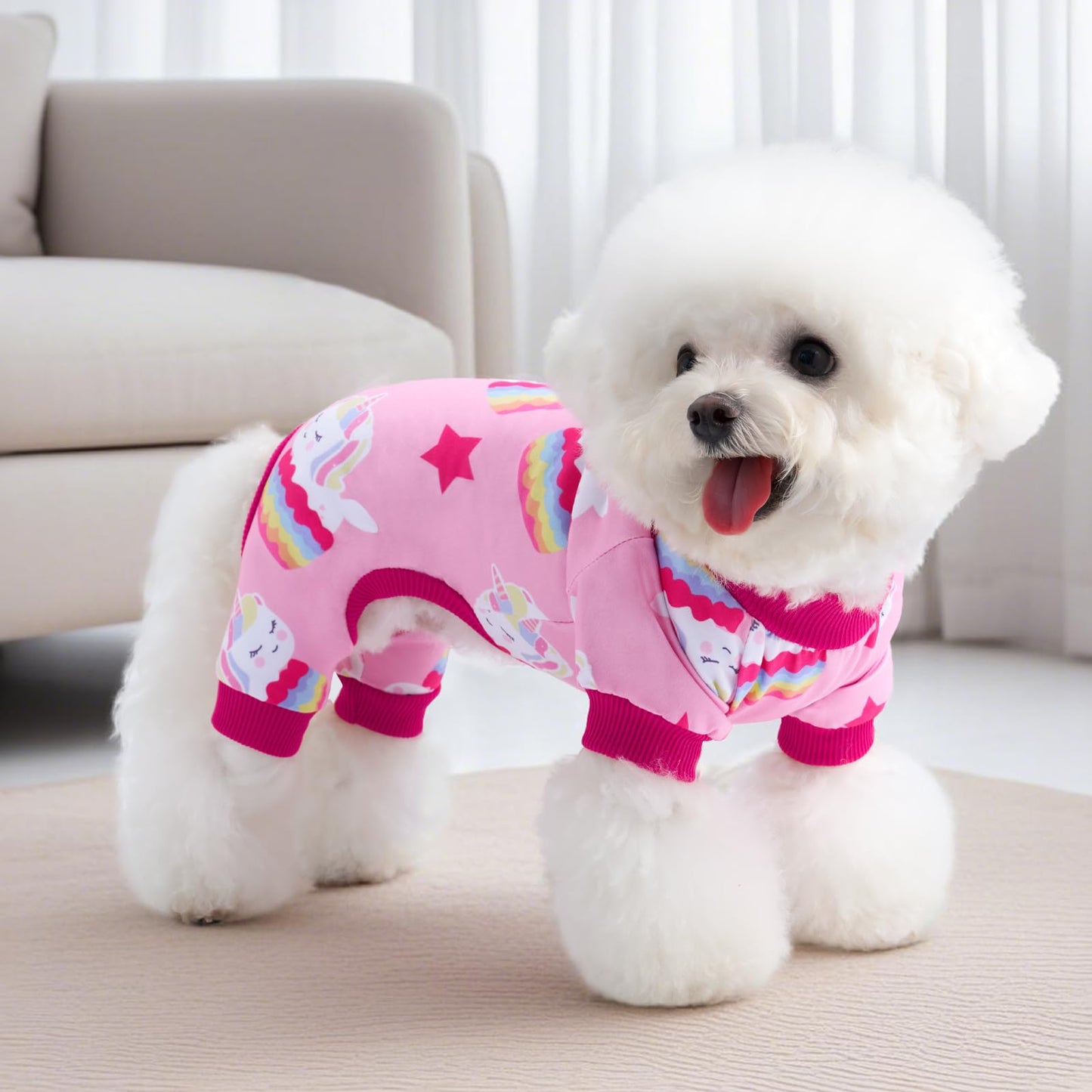 XPUDAC 4 Pack Dog Pajamas for Small Dogs Cats Plaid Dog Clothes Puppy Onesies Pet Christmas Pajamas Puppy Jumpsuits Pet Pjs Shirt Apparel, M