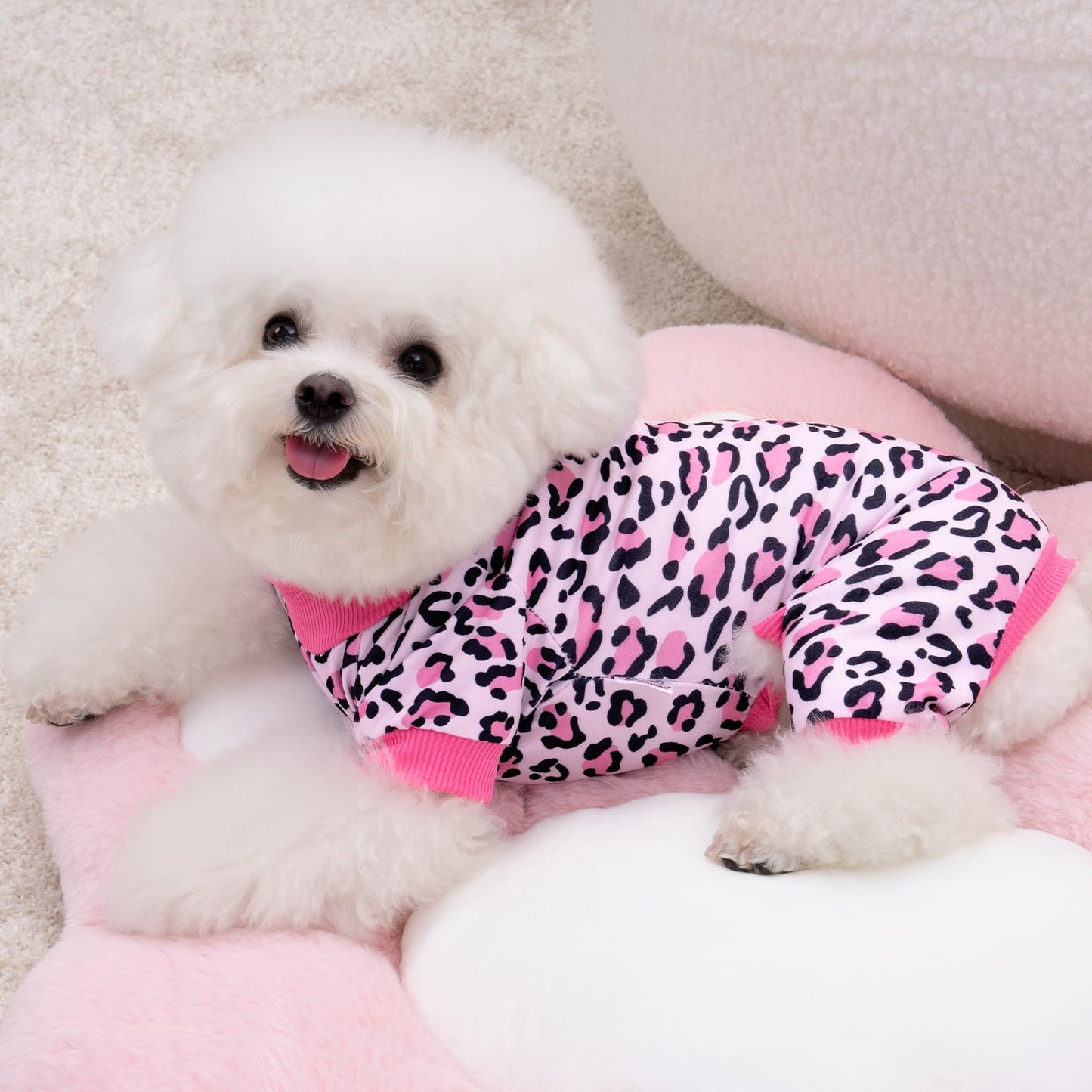 XPUDAC 4 Pack Dog Pajamas for Small Dogs Cats Plaid Dog Clothes Puppy Onesies Pet Christmas Pajamas Puppy Jumpsuits Pet Pjs Shirt Apparel, M