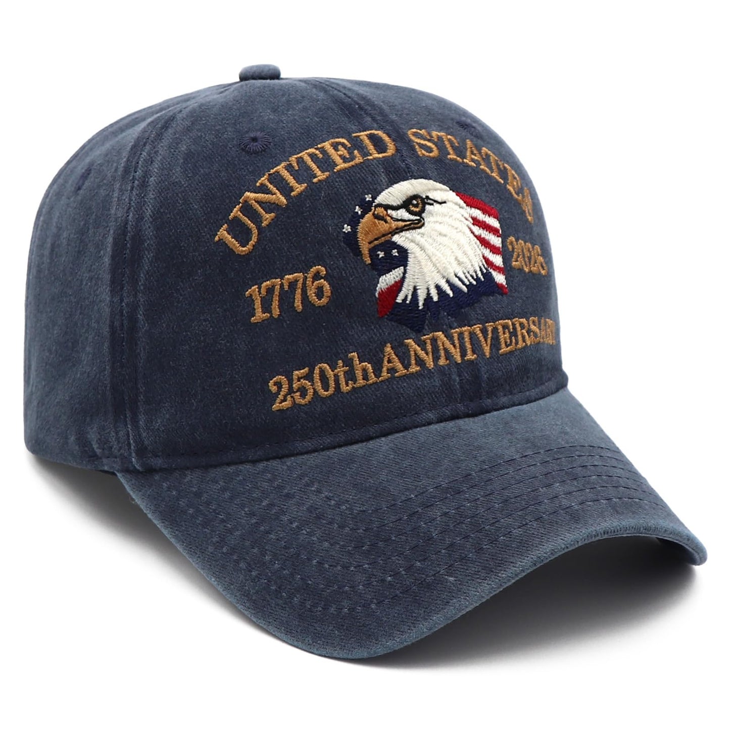 250 Anniversary USA Hat - United States 250th Anniversary Cap,1776-2026 Baseball Cap of Patriotic Hats for Men Women 4th of July Hats Fathers Day Hats for Dad Husband Stepdad Blue