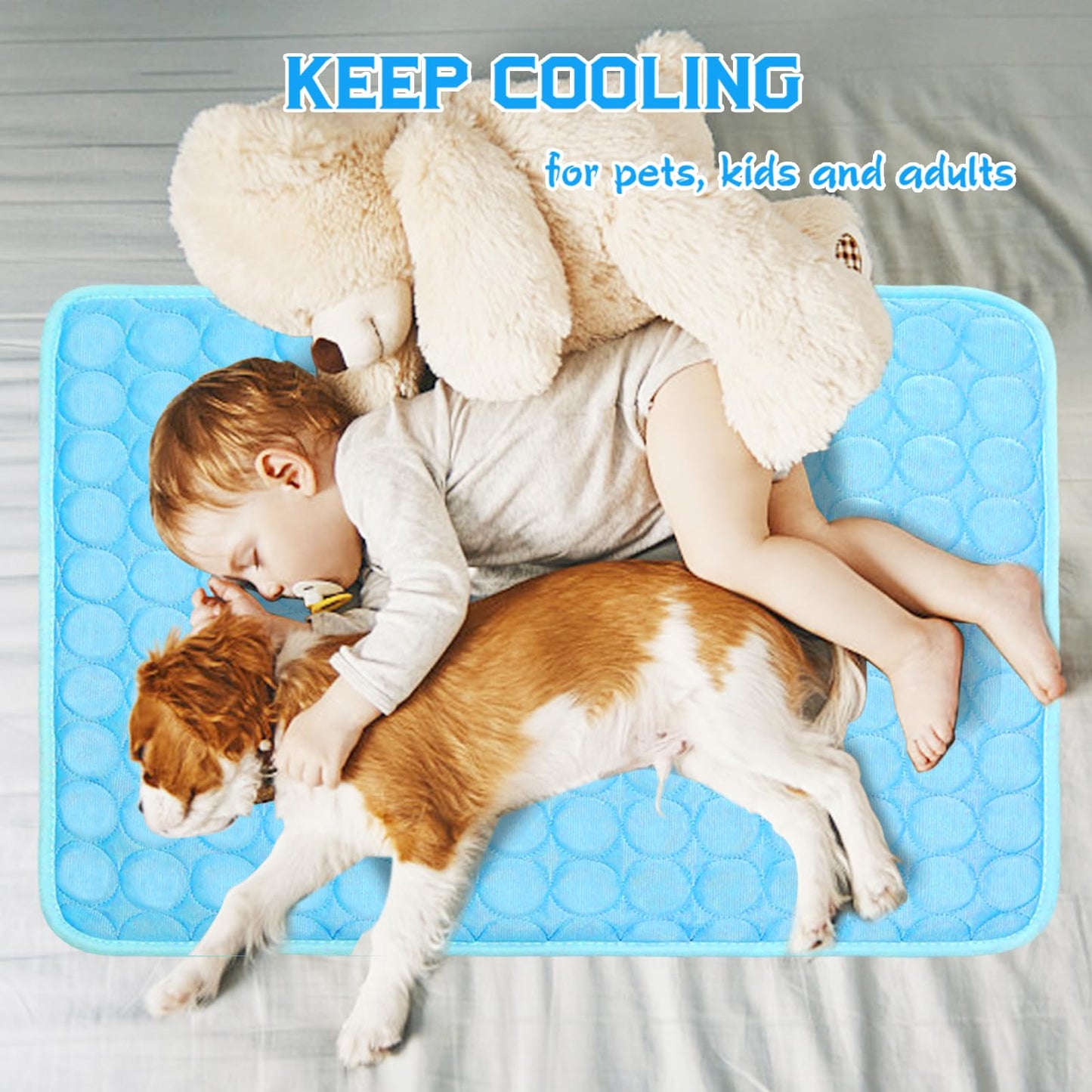 Dog Cooling Mat, Upgraded Arc-Chill Cooling Mat for Dogs Q-Max>0.4, Washable Dog Cooling Pad, Non-Slip Portable Cooling Pad for Dogs, Self-Cooling Bed for Small Medium Large Dogs Cats Indoor Outdoor