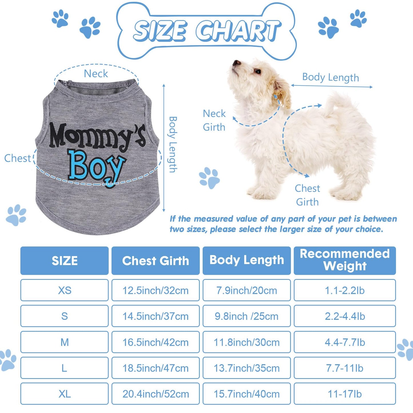 Sadnyy 6 Pack Summer Small Dog Shirt Boy Pet Clothes Doggy Tee Tank Top Kitten Shirts with Letters for Small Medium Dogs Cats Soft Cozy Chihuahua Vest Apparel for Dog Cat Puppy