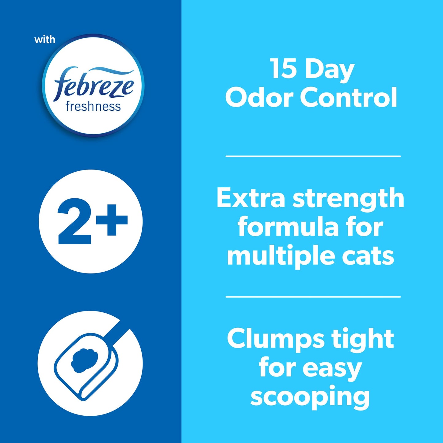 Fresh Step Advanced Multi Cat Clumping Litter with Febreze Freshness, Fresh Step Clumping Cat Litter Extra Strength Formula, 37 lbs. (2 x 18.5 lb. Box)