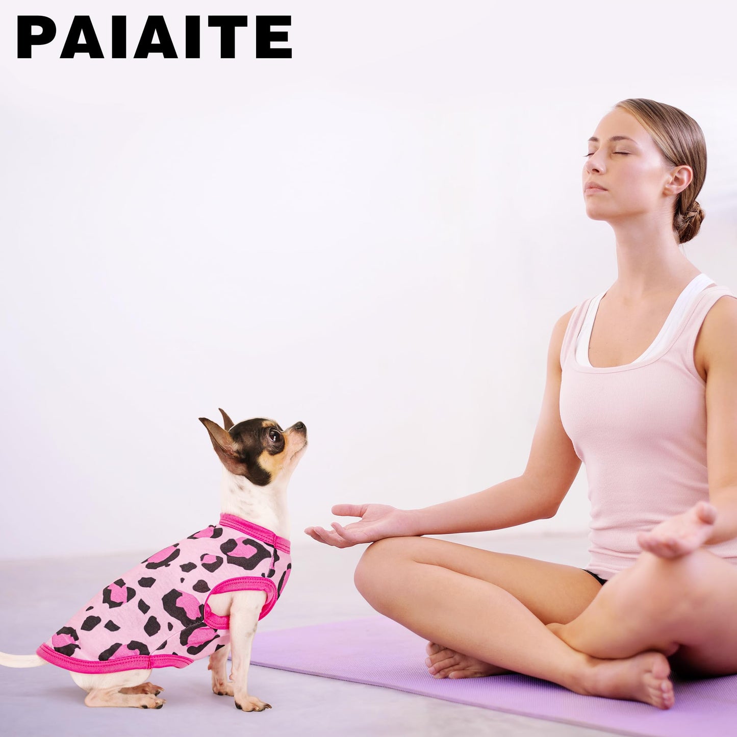 Adorable Pink Leopard Dog Shirt: Lightweight Polyester Cartoon Puppy Vest, Small Medium & Large Dog T-Shirt, Summer Pet Clothes, Cute Dog Apparel, Breathable Dog Tank Top XS