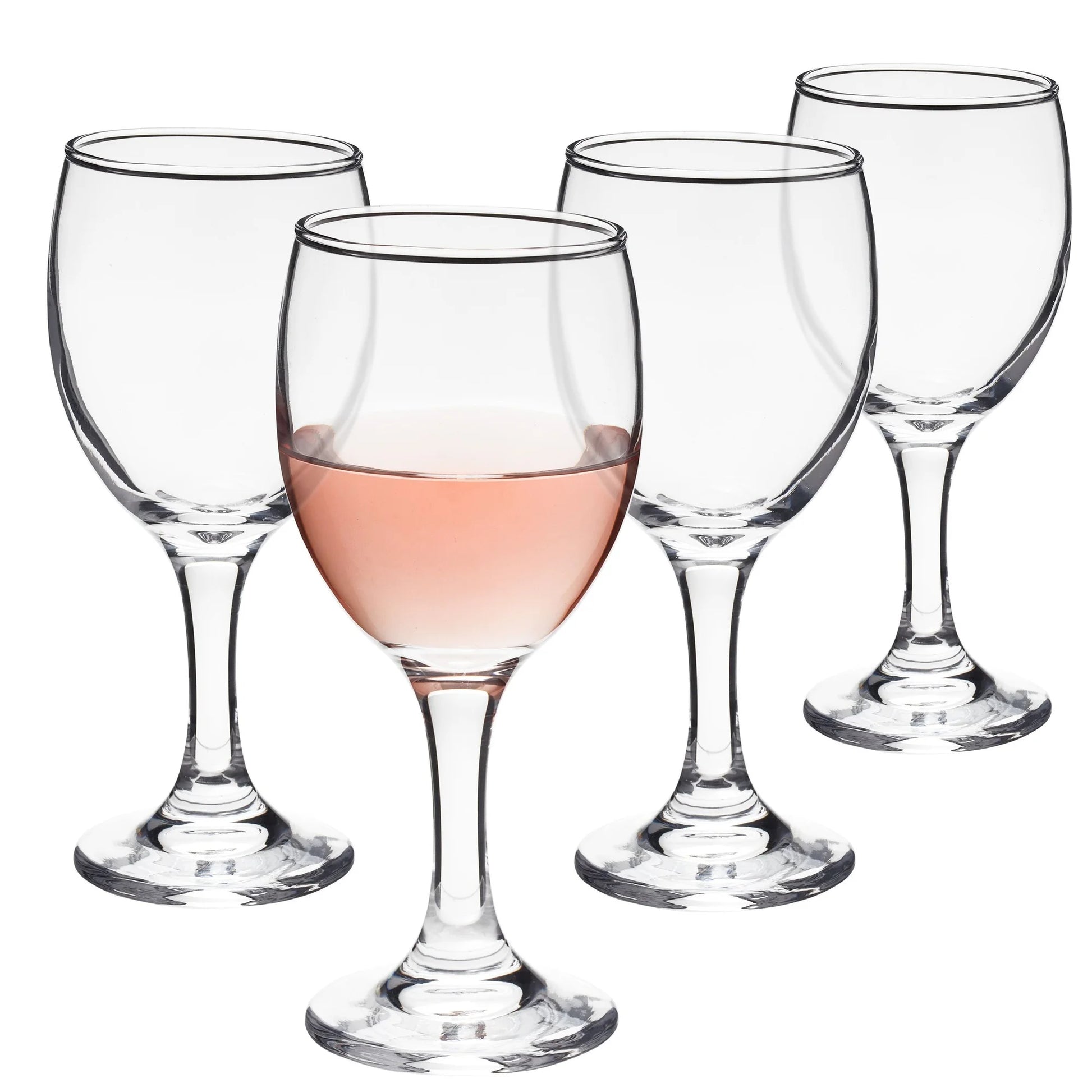 Stemmed Wine Glasses, Set of 4 for Housewarming Gift, Anniversary, Wedding (4.5 Oz)
