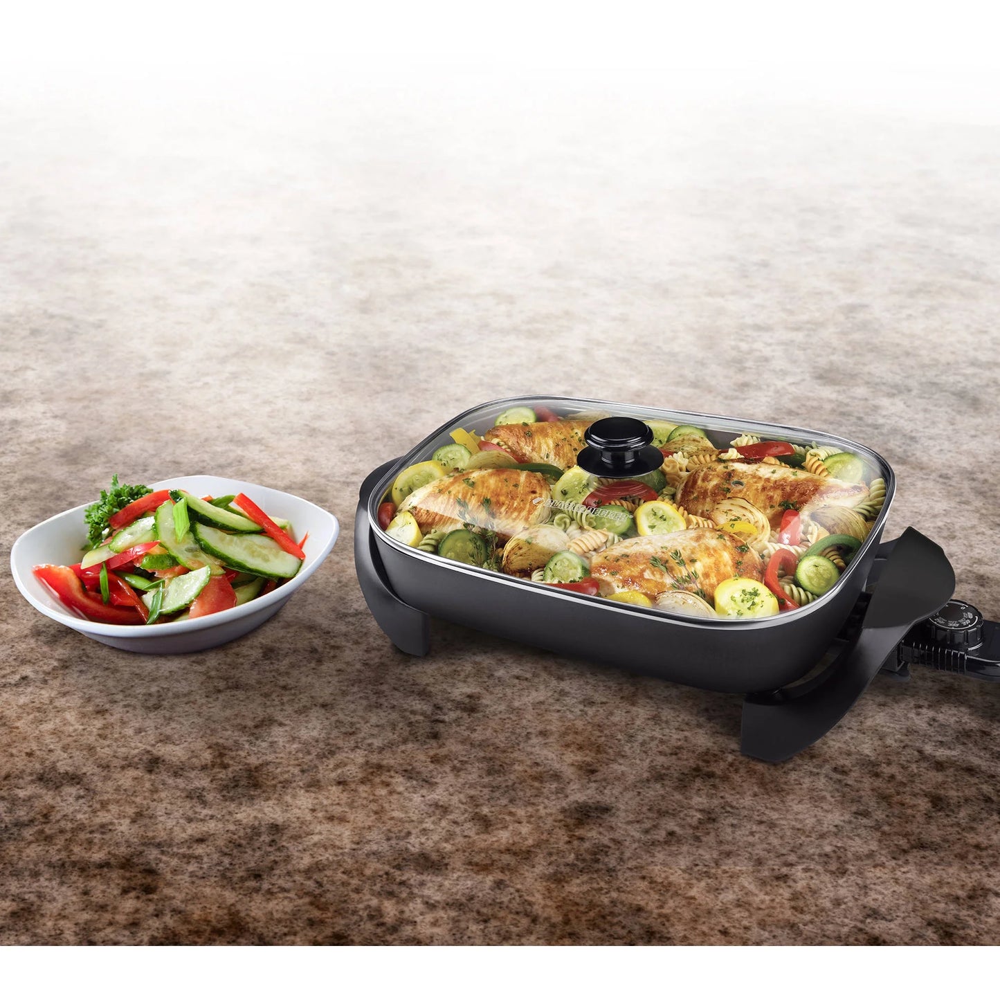Electric Skillet, 12”X15”, Deep Dish, Nonstick Surface, Black, SK1215BC